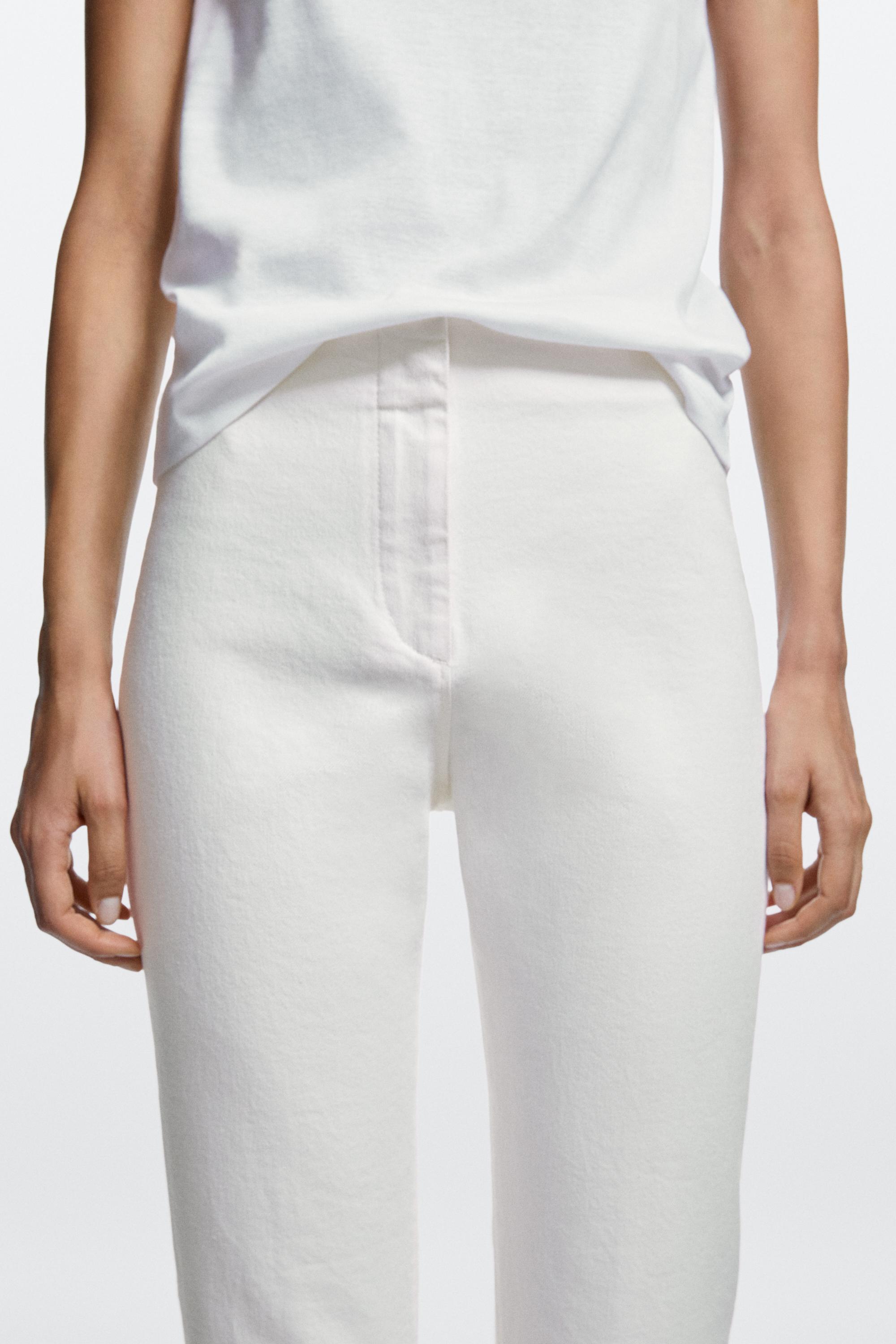 Denim capris — Off white