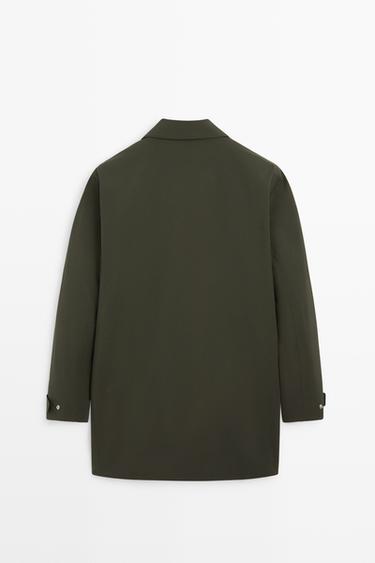 Technical fabric trench coat — DARK KHAKI 6