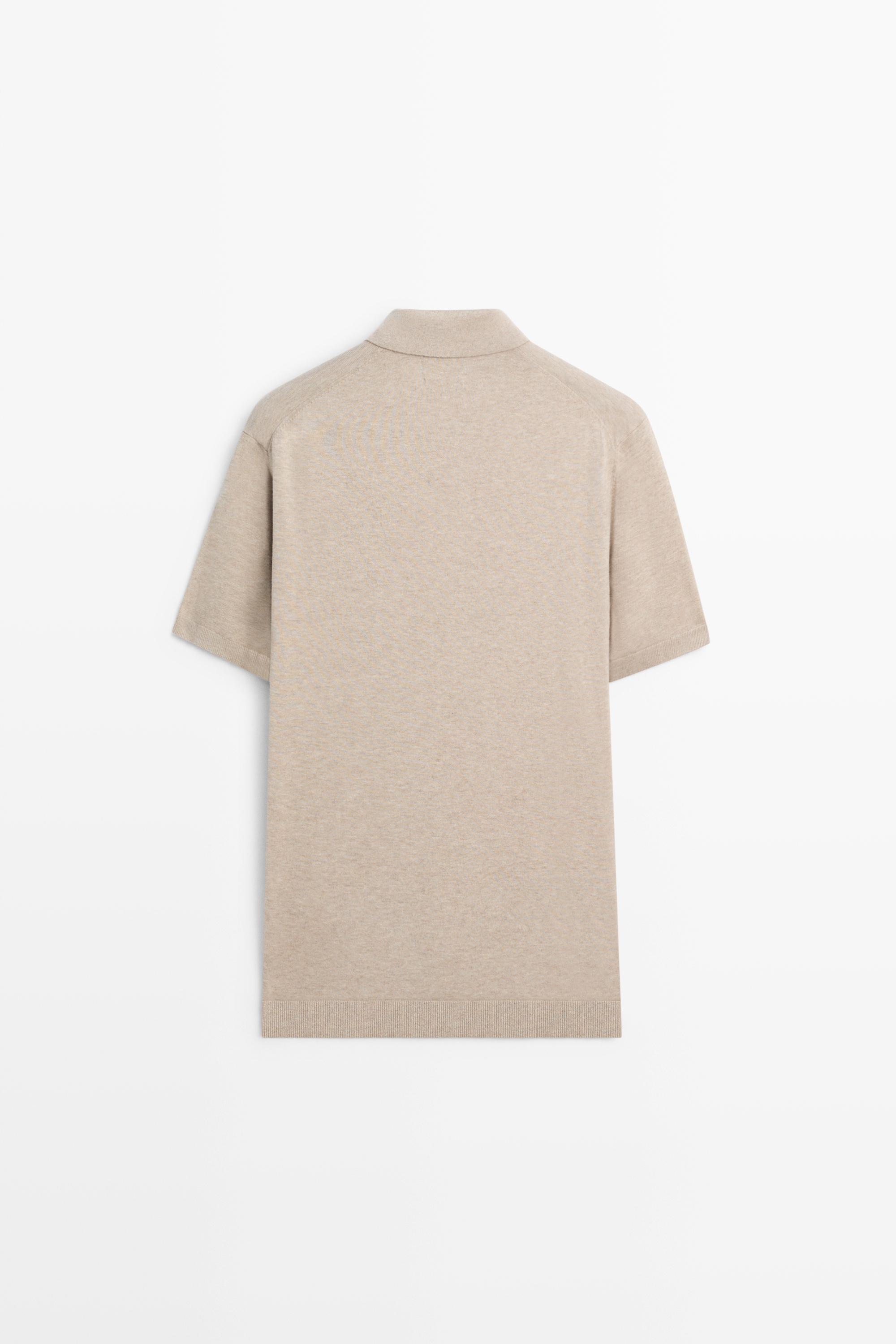 100% cotton knit polo sweater
