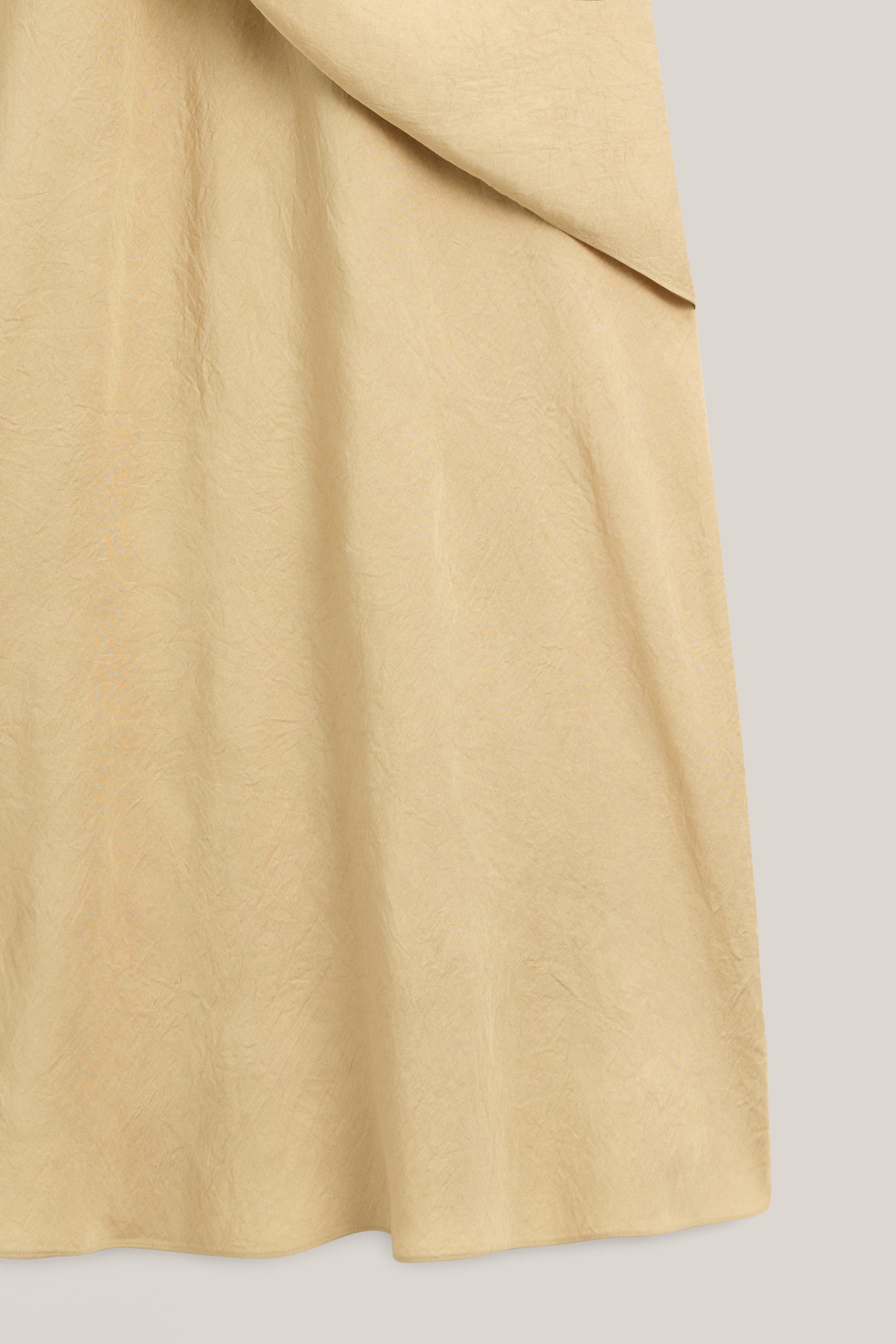 Flowing draped midi dress - LIMITED EDITION — MUSTARD YELLOW