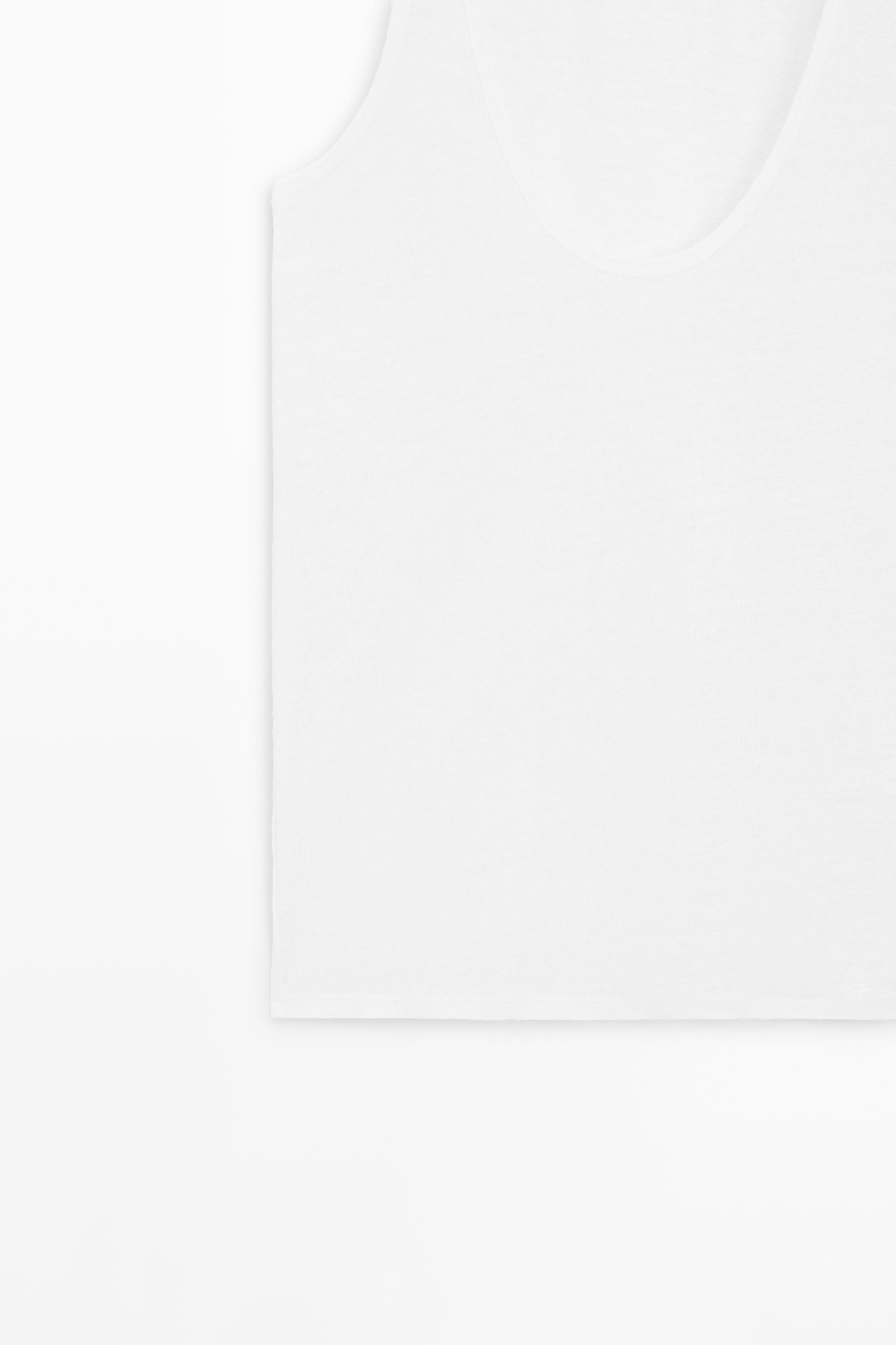 100% linen strappy top — Off white