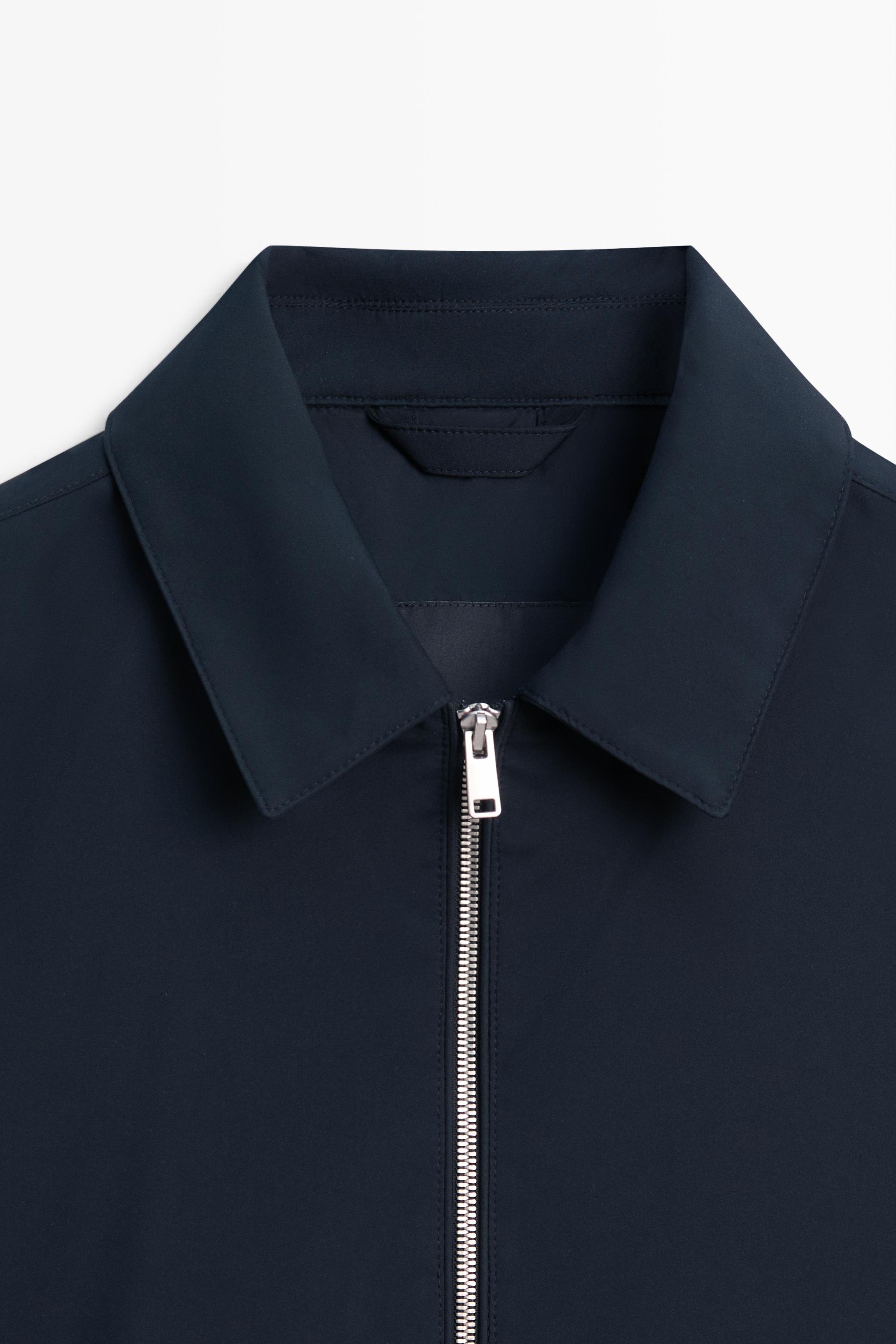 Lightweight jacket with collar detail — NAVY BLUE