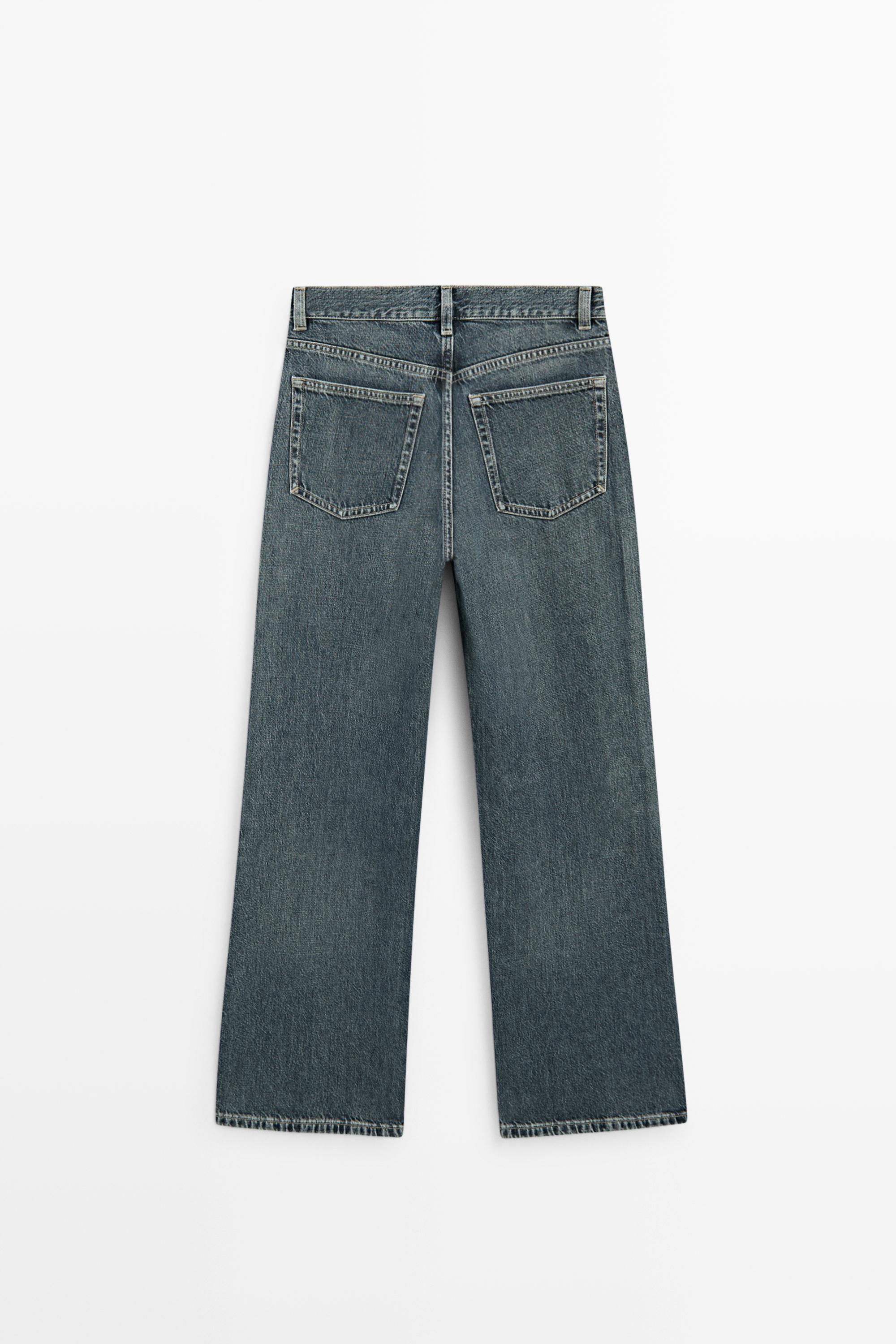 Massimo Dutti Yüksek bel geniş paça jean
