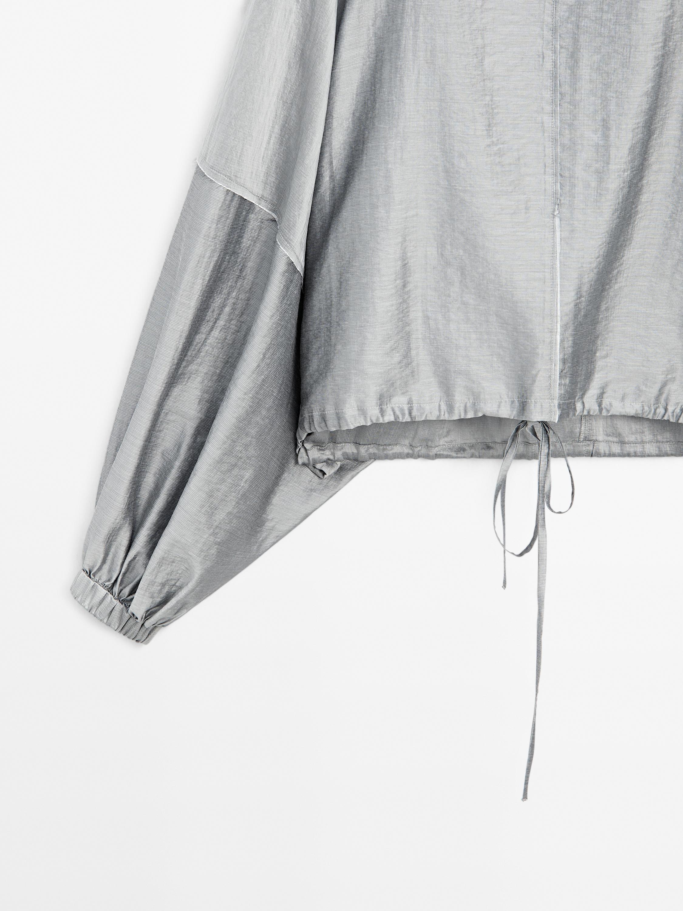 Balloon blouse with funnel collar - Studio