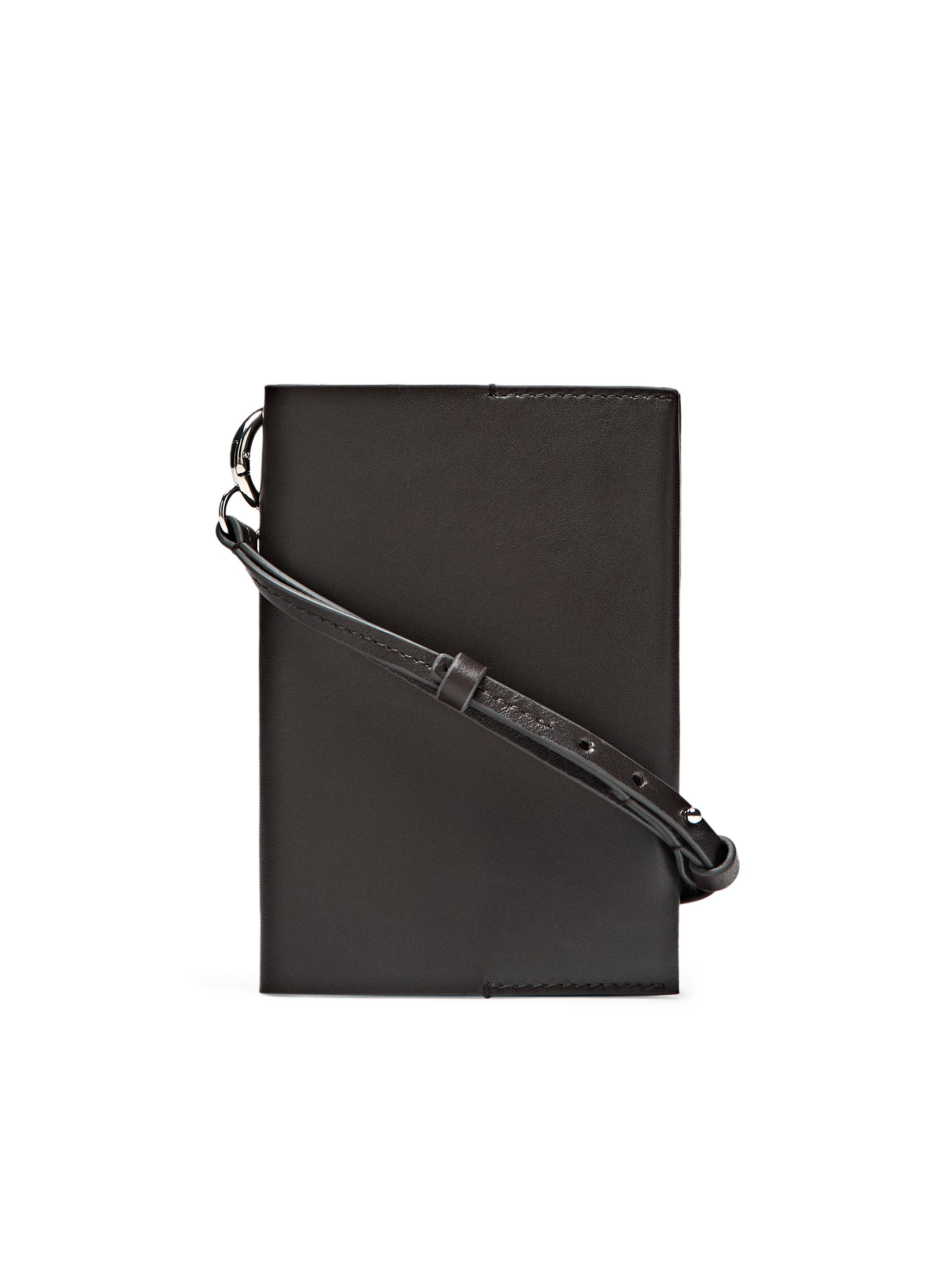 Nappa leather passport holder — BROWN