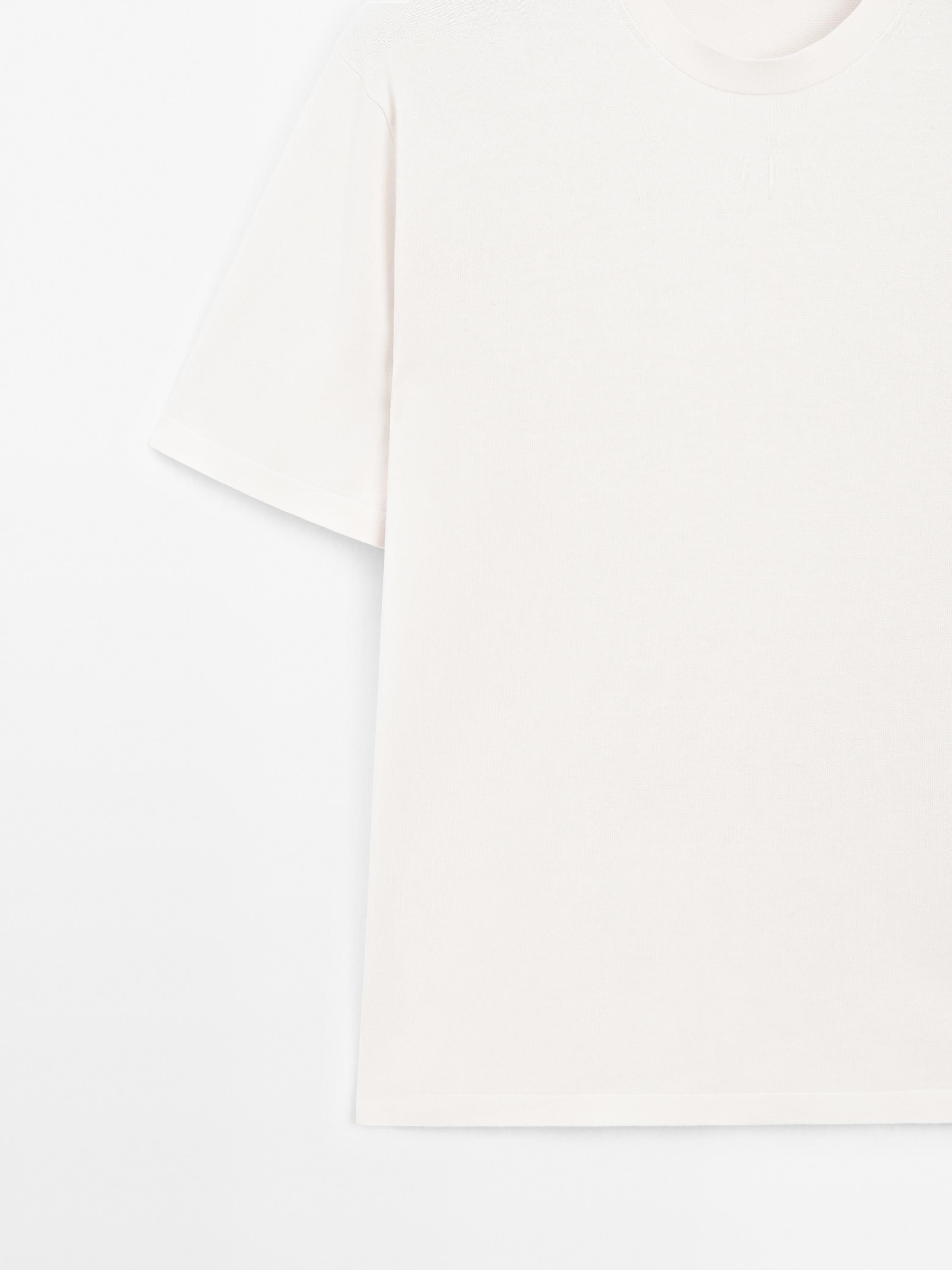 100% cotton short sleeve knit sweater — CREAM