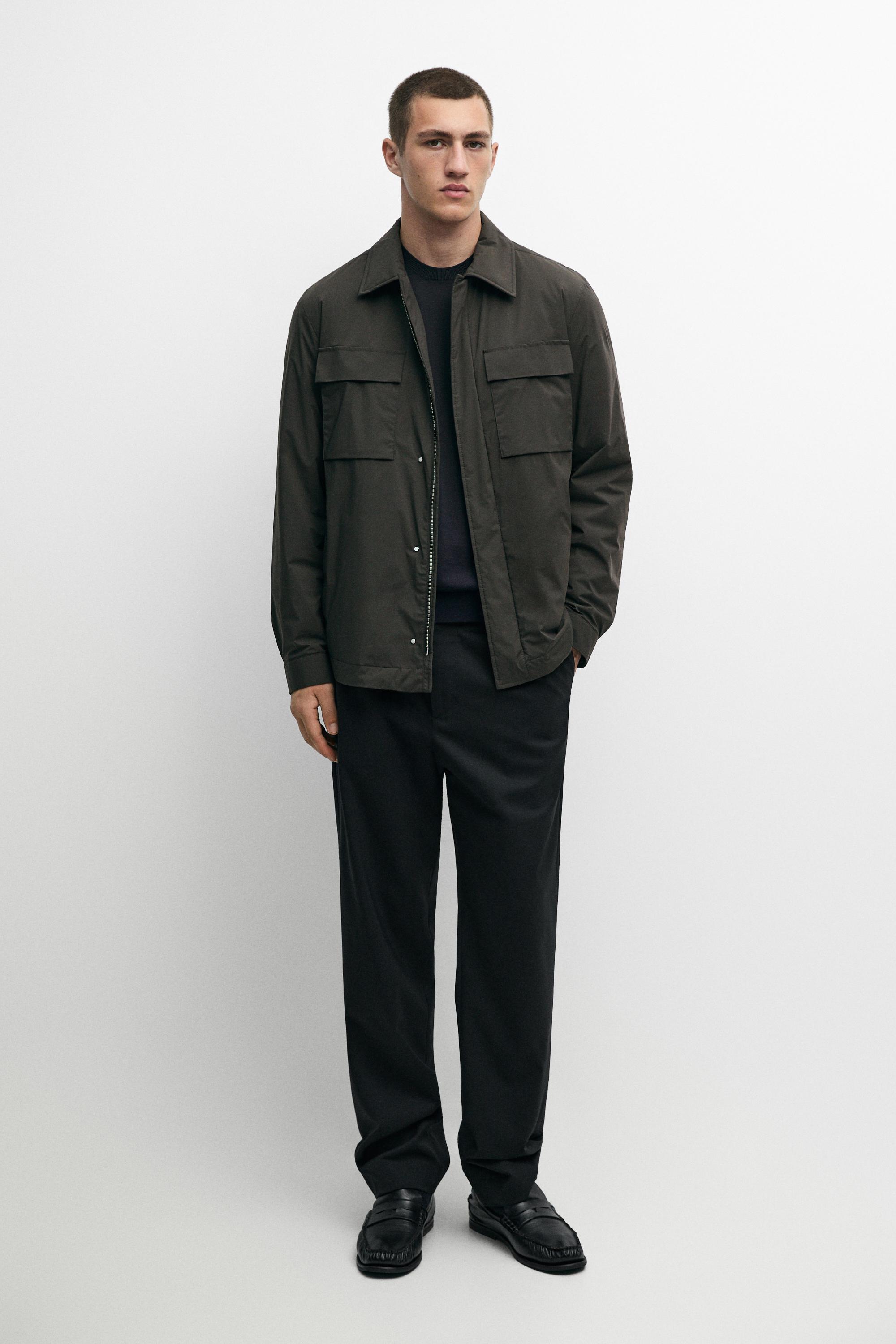 Technical fabric pocket detail jacket