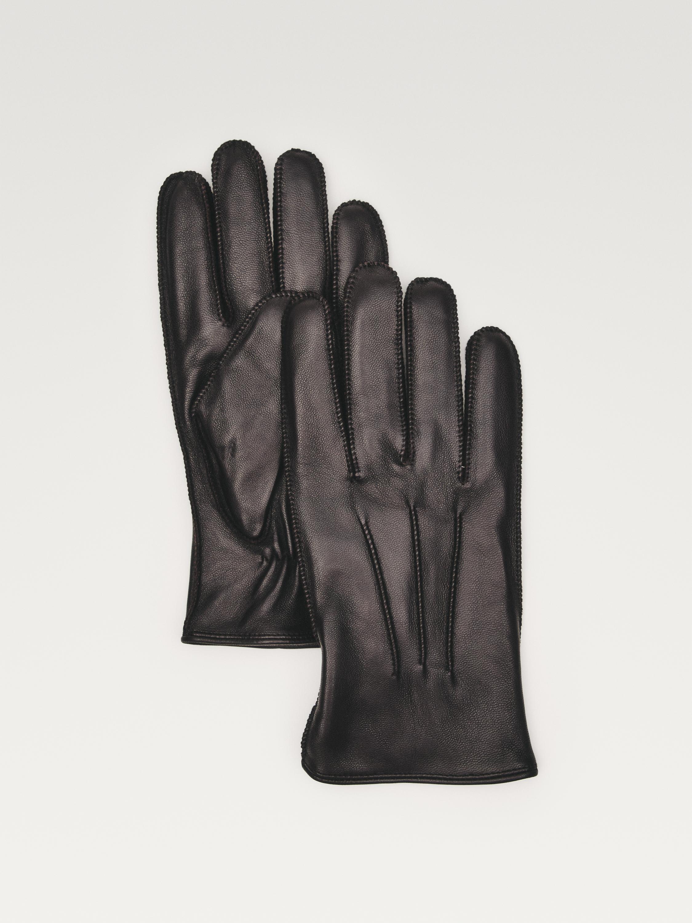 Guantes piel acabado napa