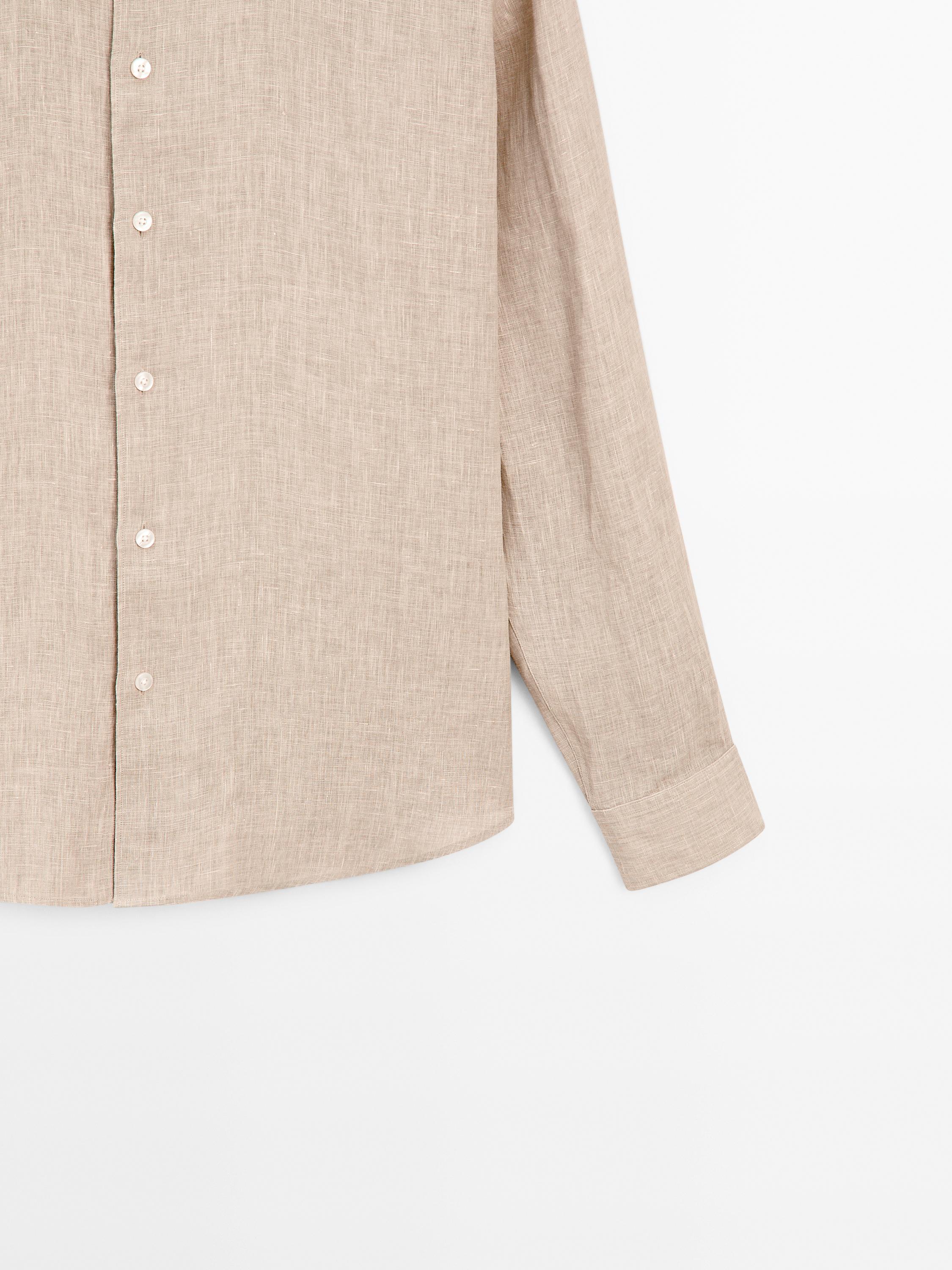 Lightweight regular fit 100% linen shirt
