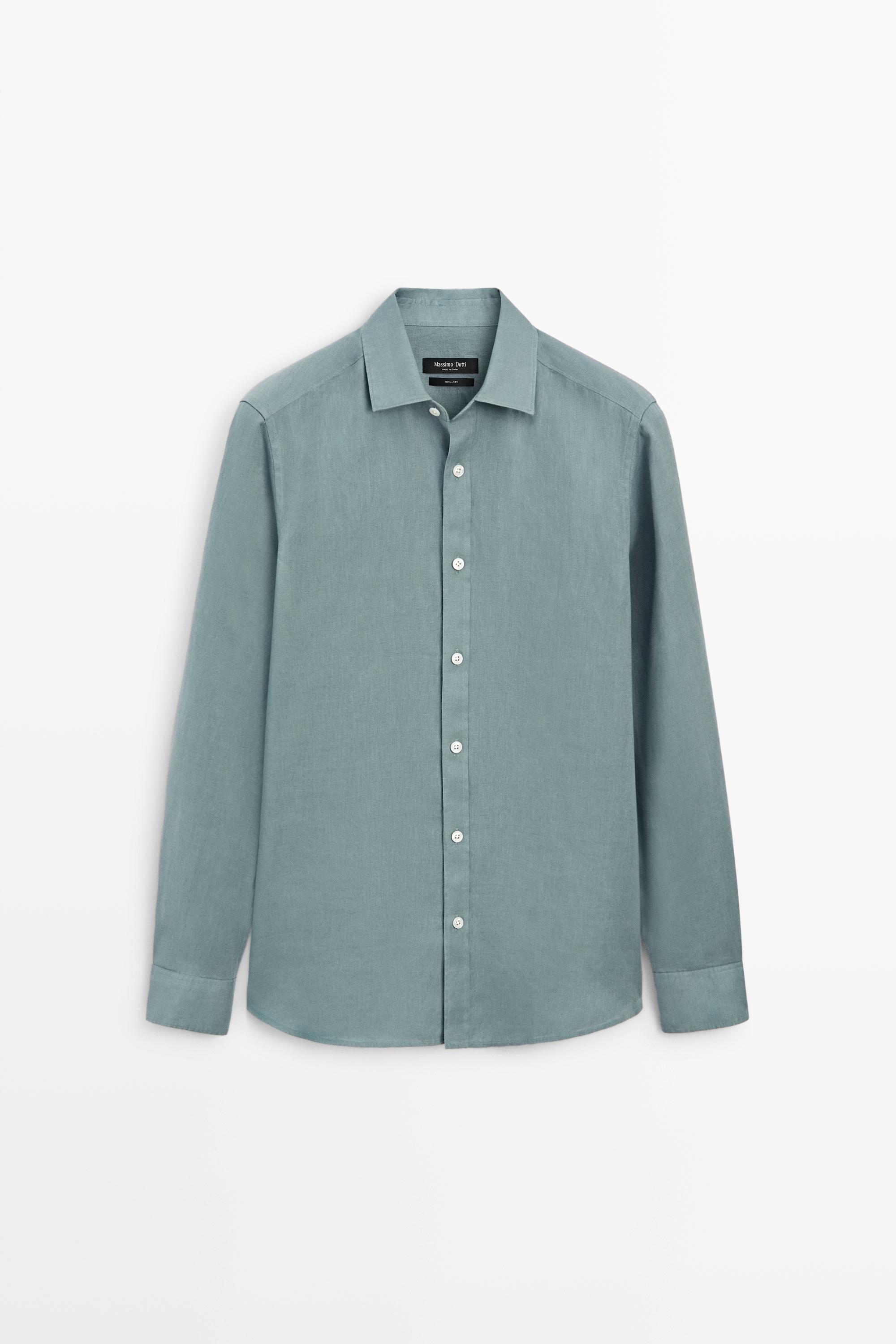 Camisa slim fit 100% lino