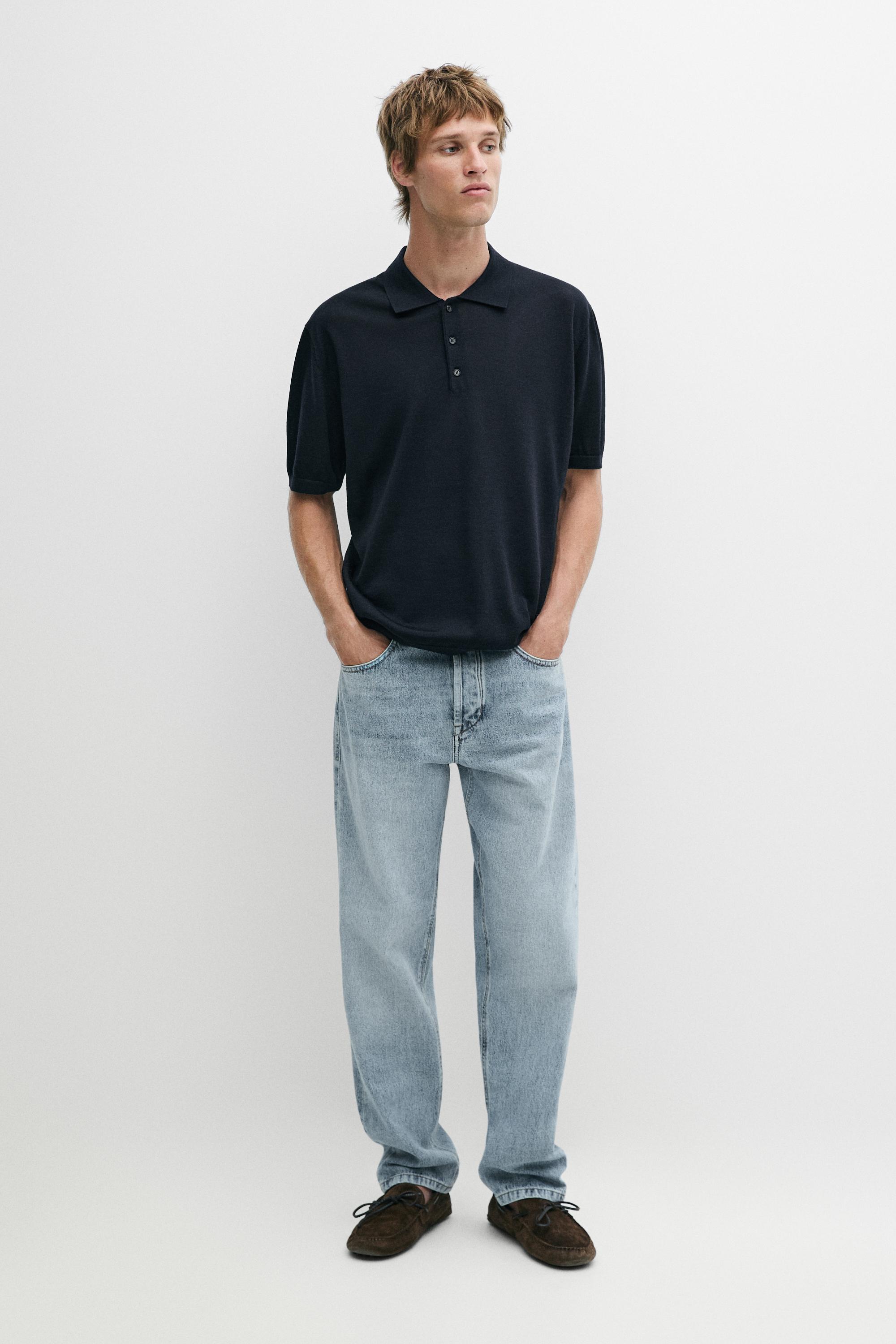 Polo In Misto Lana - Blu Marino - M - Massimo Dutti - Male-image