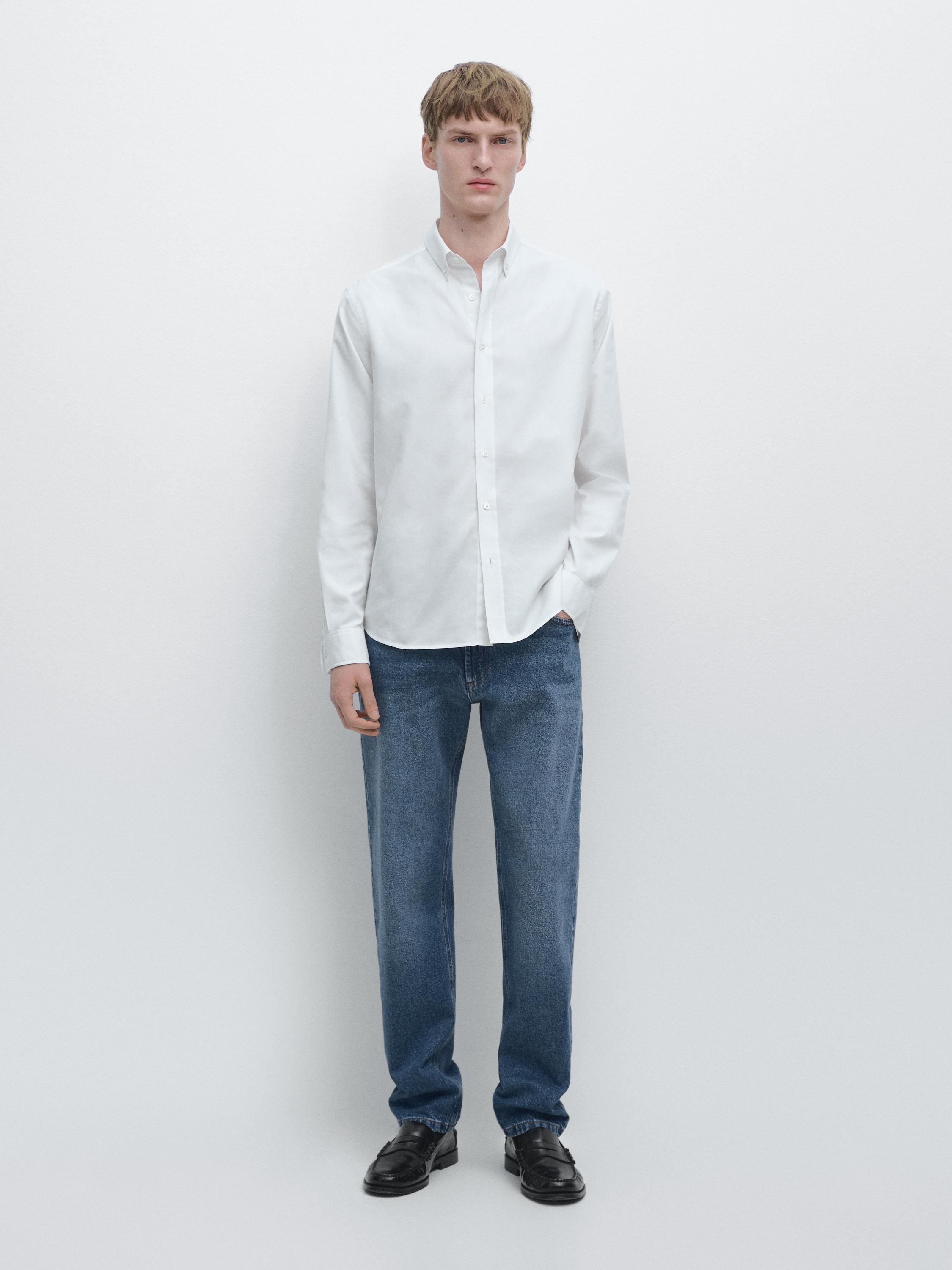 Chemise regular fit en coton