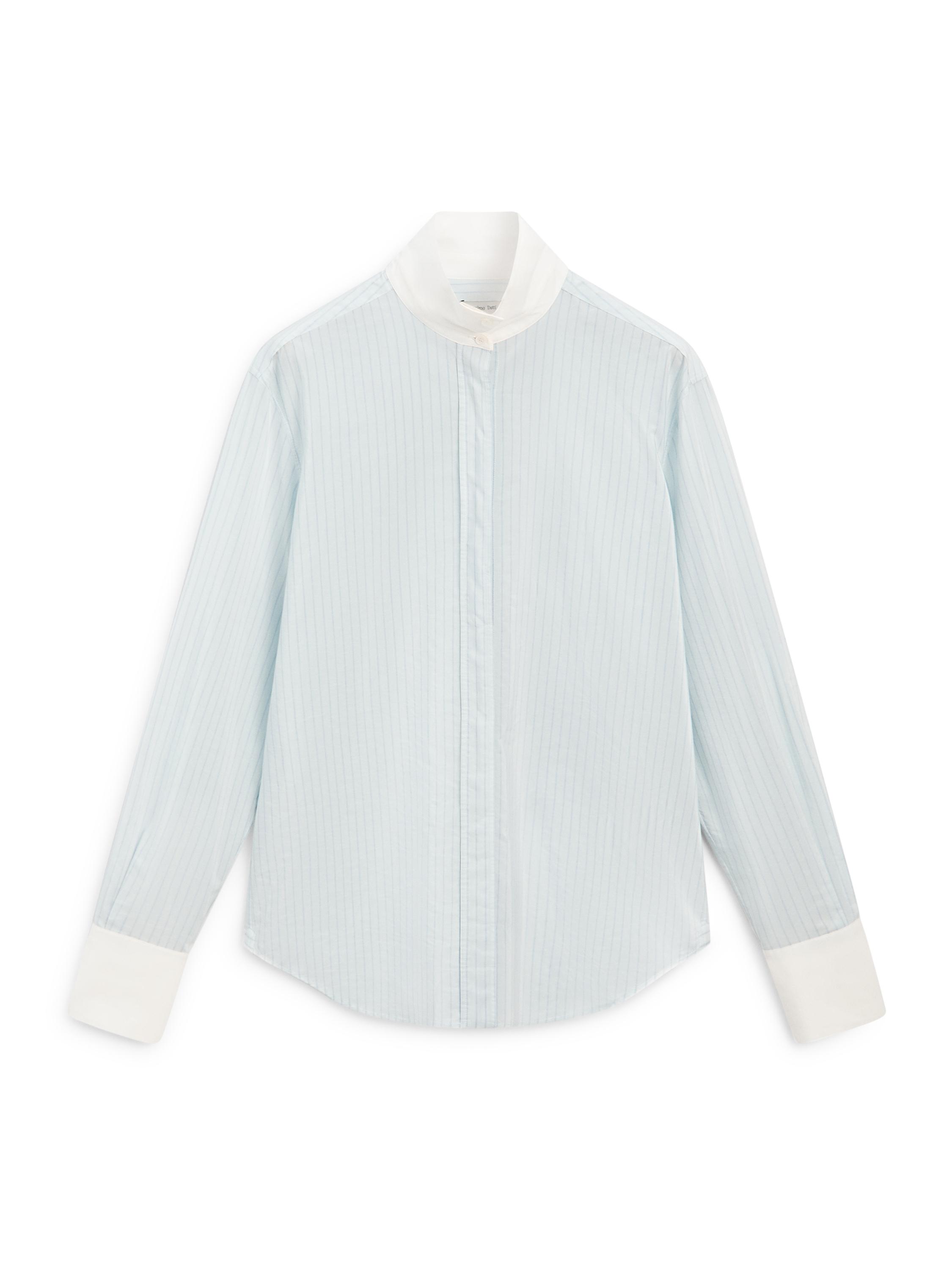 Shirt with contrast stripes - STUDIO — SKY BLUE