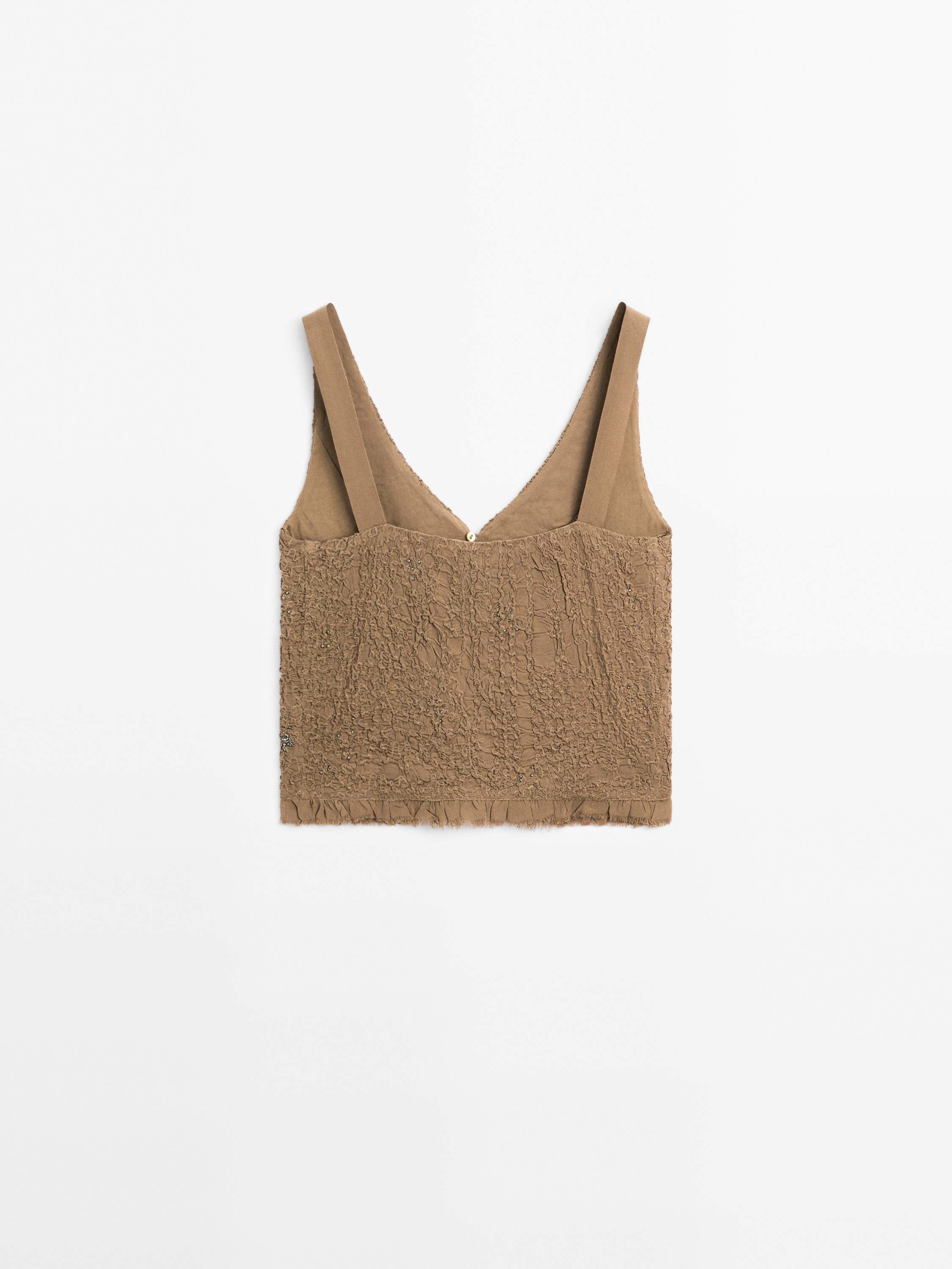 Textured strappy top