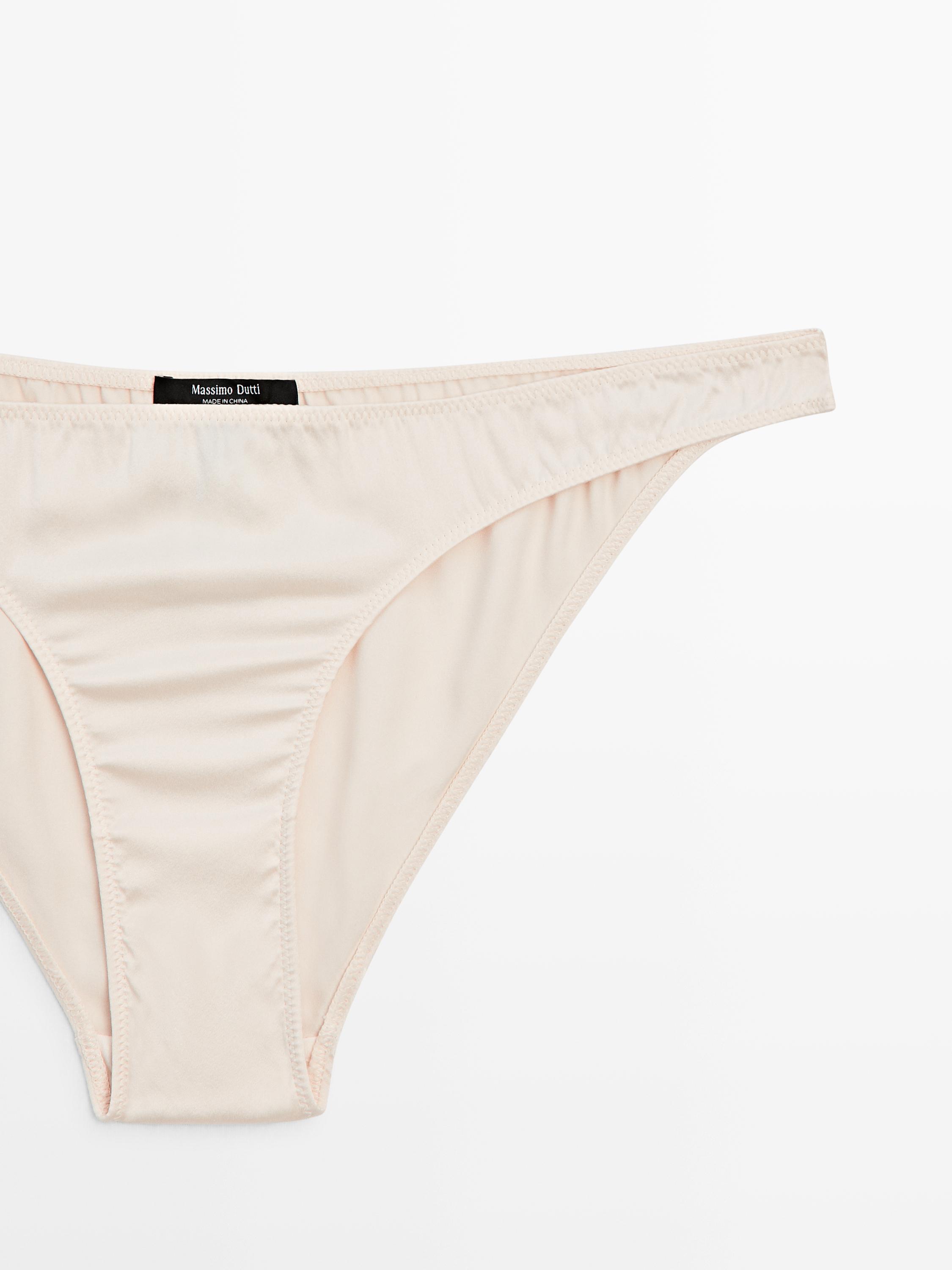 Saten ipek karışımlı külot