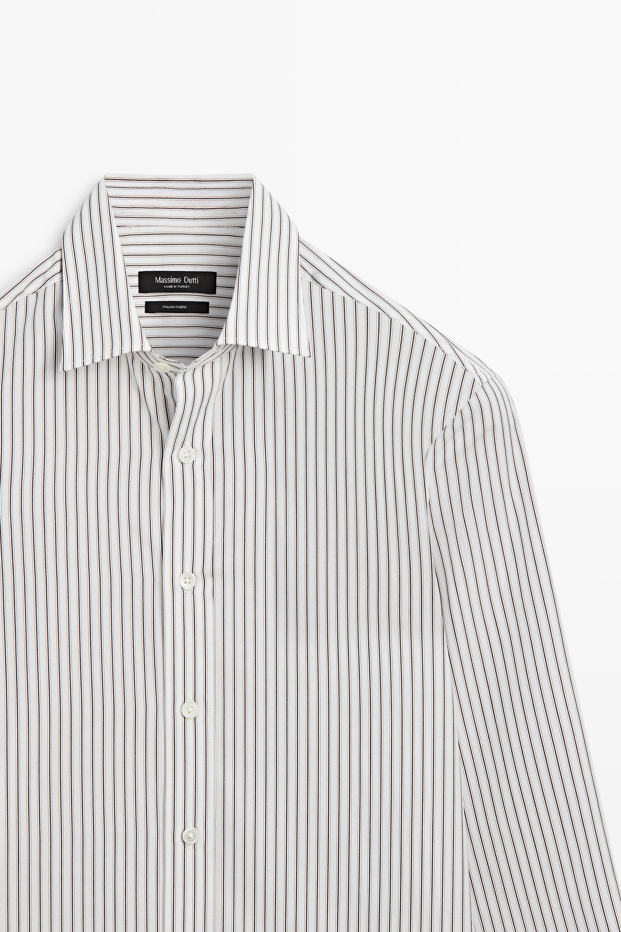 Massimo Dutti %100 pamuklu regular fit gömlek görsel 5