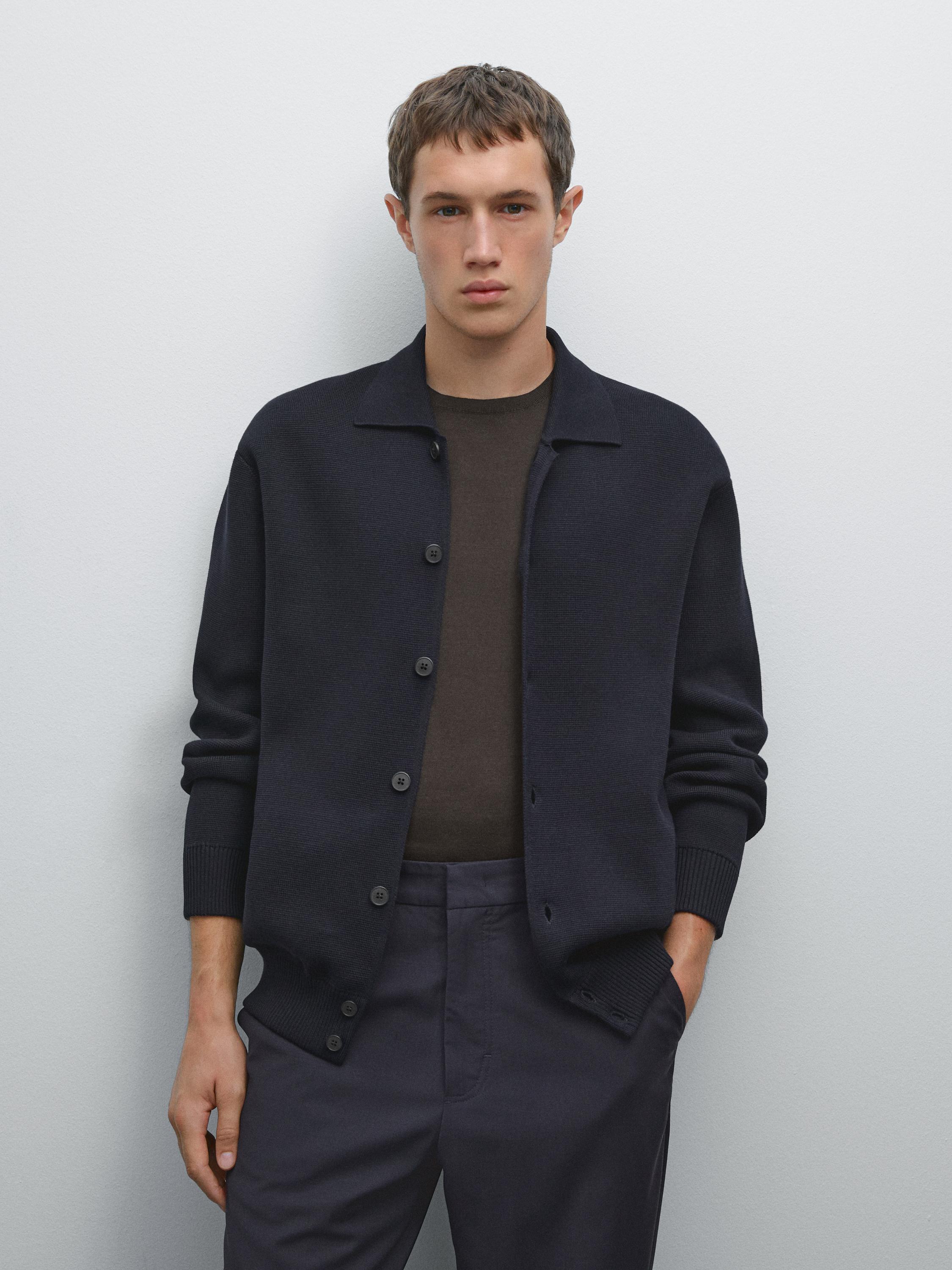 100% cotton knit cardigan