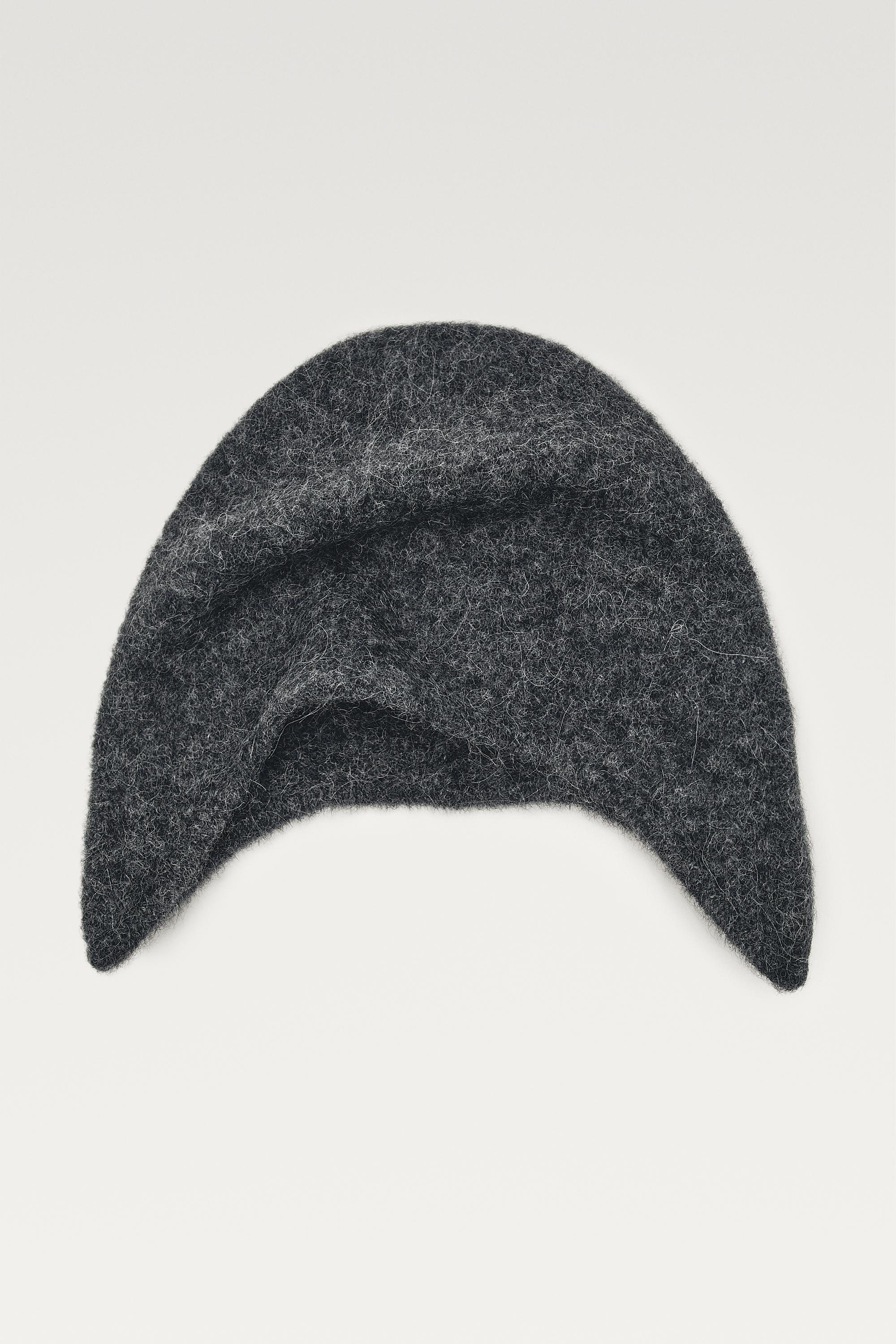 Alpaca-blend knit beanie — GREY