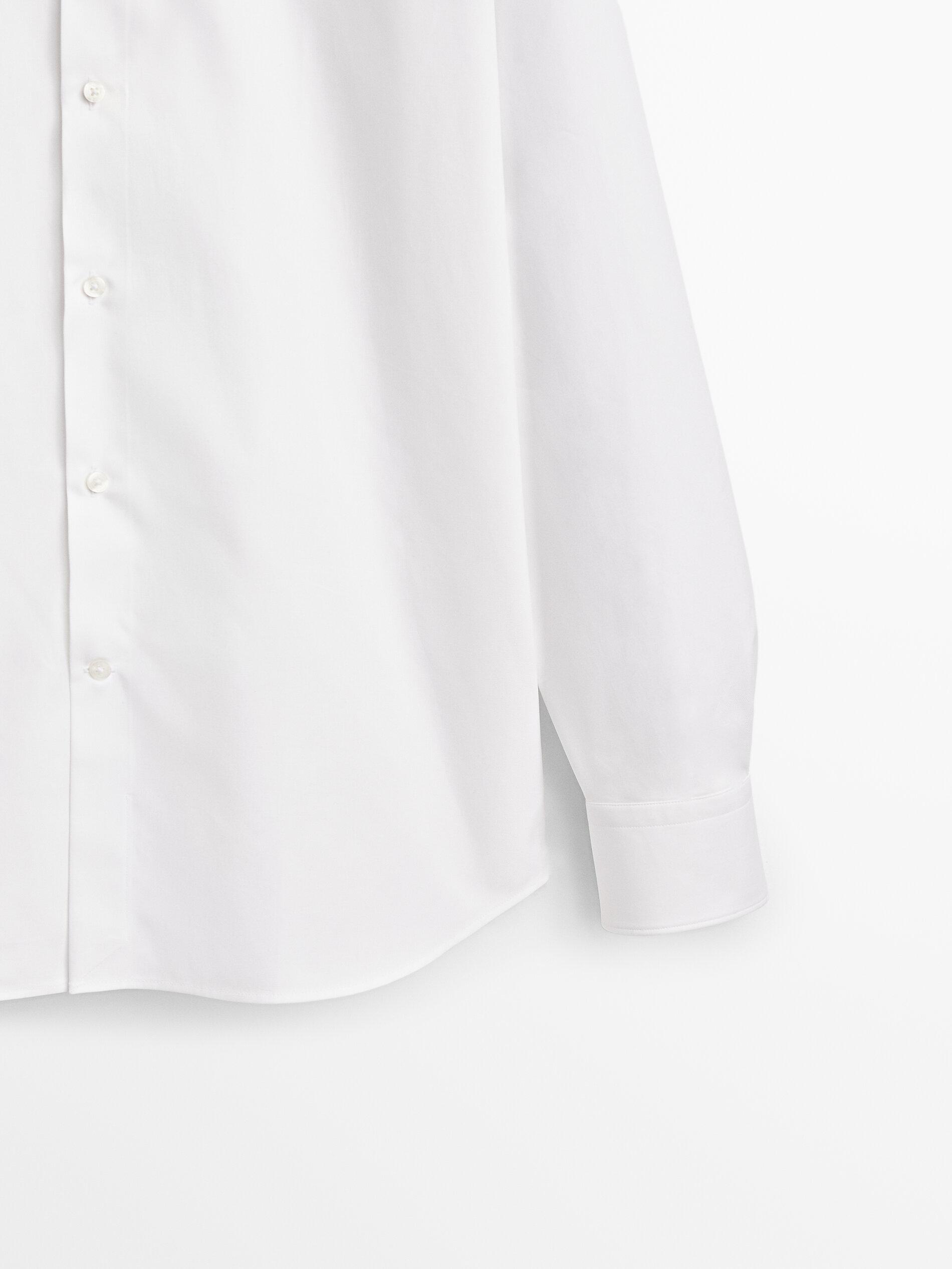 Camisa slim fit 100% algodão