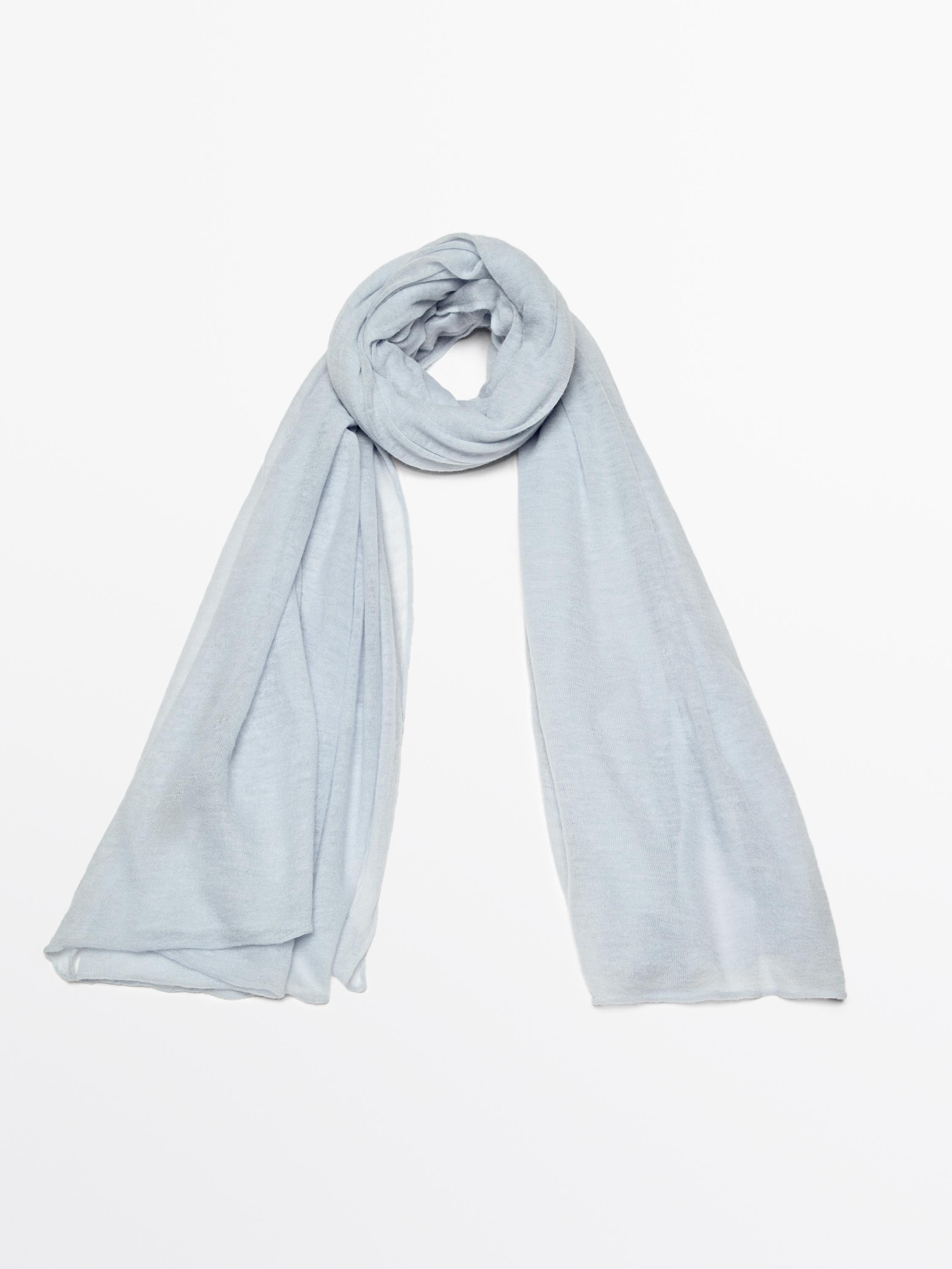 100% cashmere knit scarf