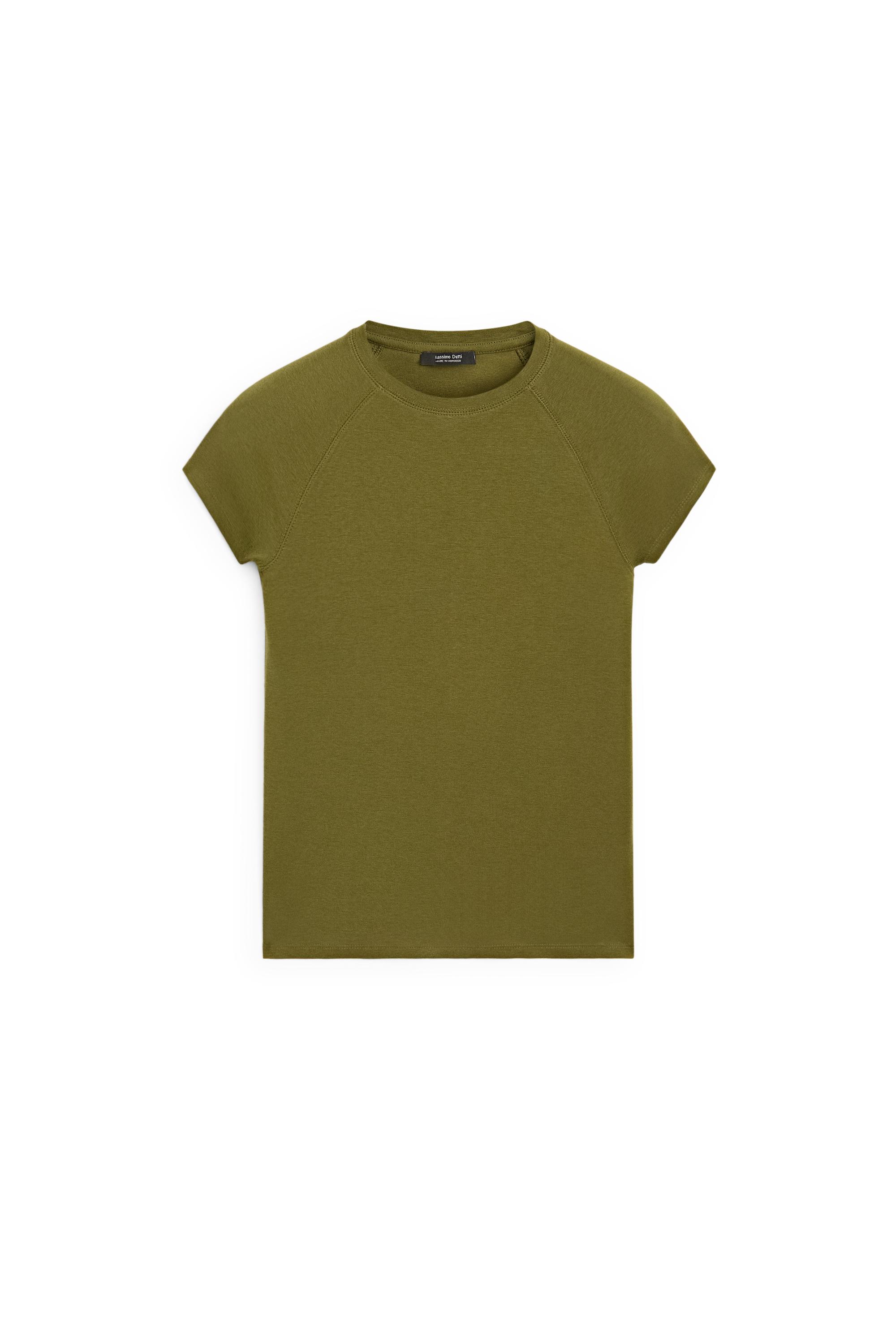 Short Sleeve Raglan T-Shirt — KHAKI