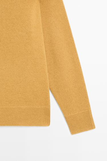 100% cashmere oversize knit sweater — MUSTARD YELLOW 7