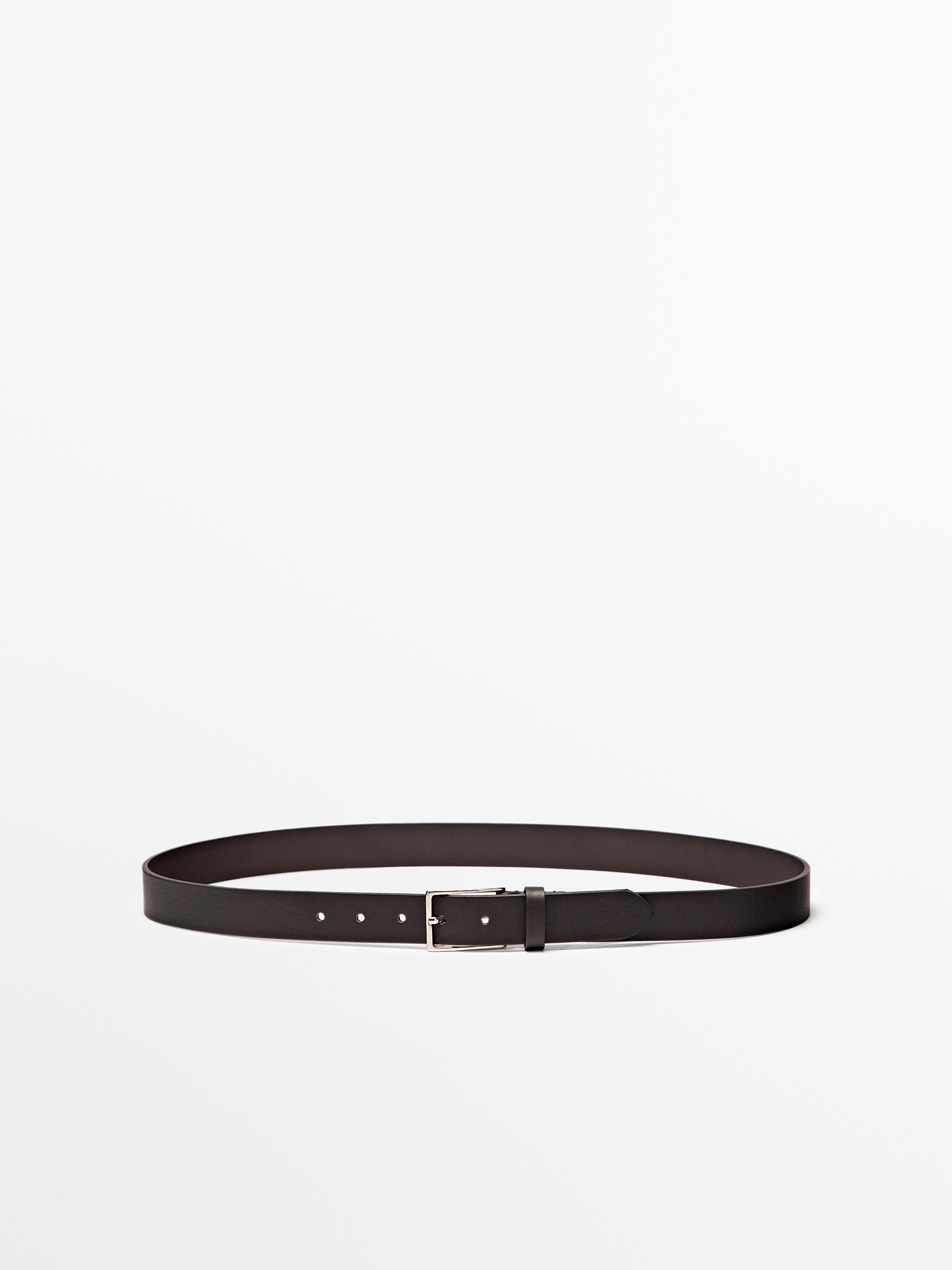 Cinturó sivella rectangular pell napa