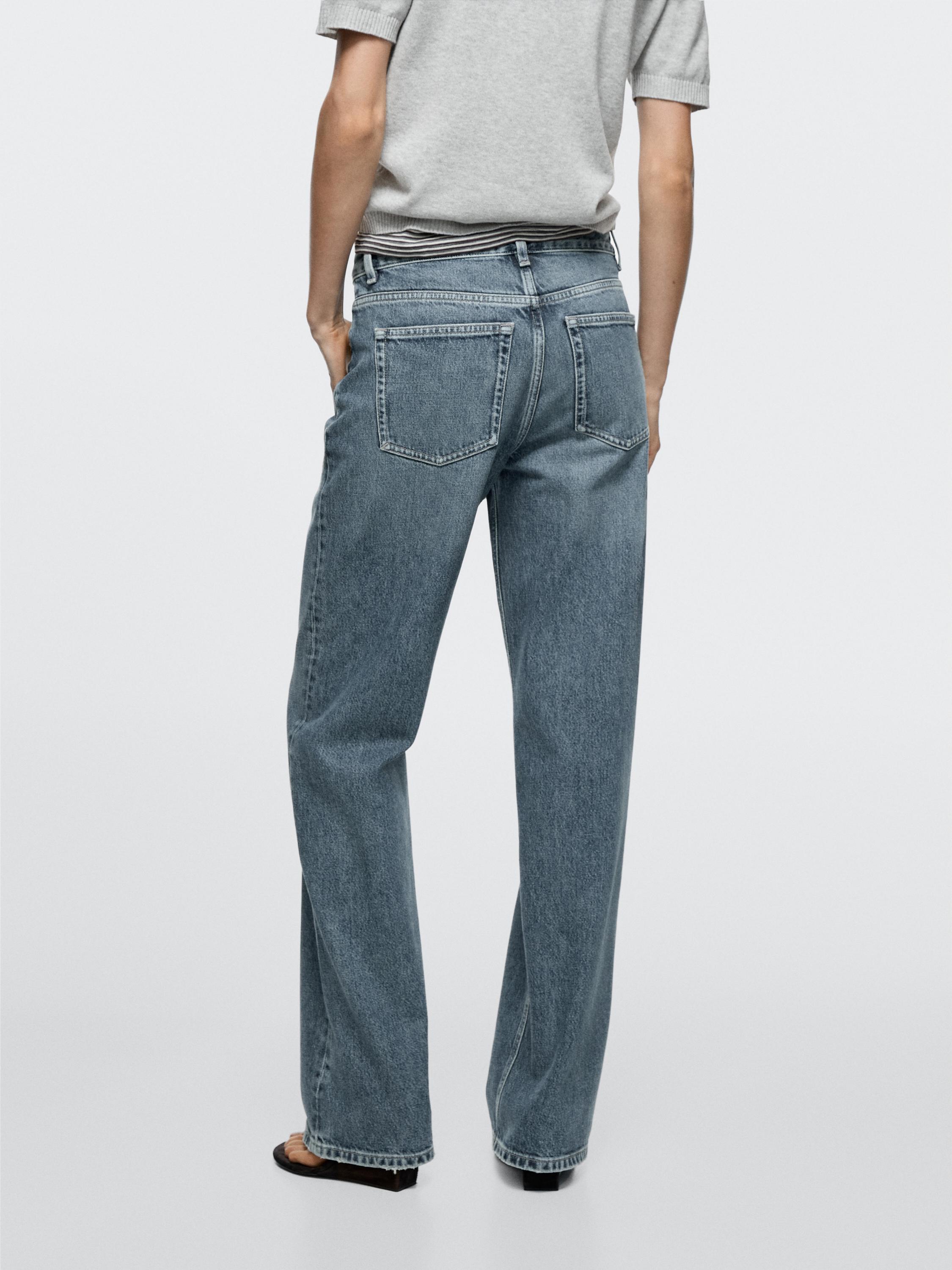 Mid-rise wide-leg jeans — Light Blue