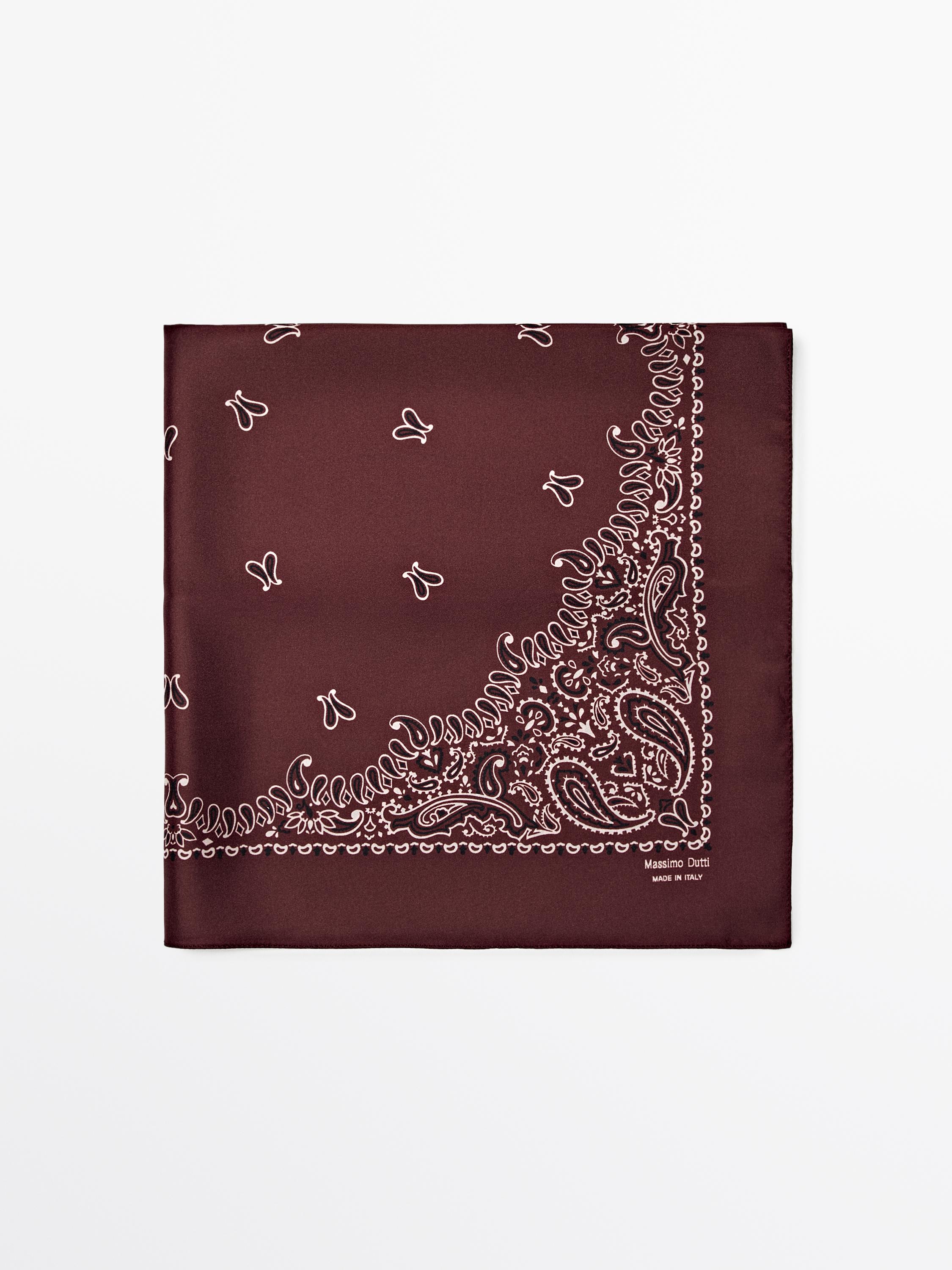 Bandana pasley print 100% silk