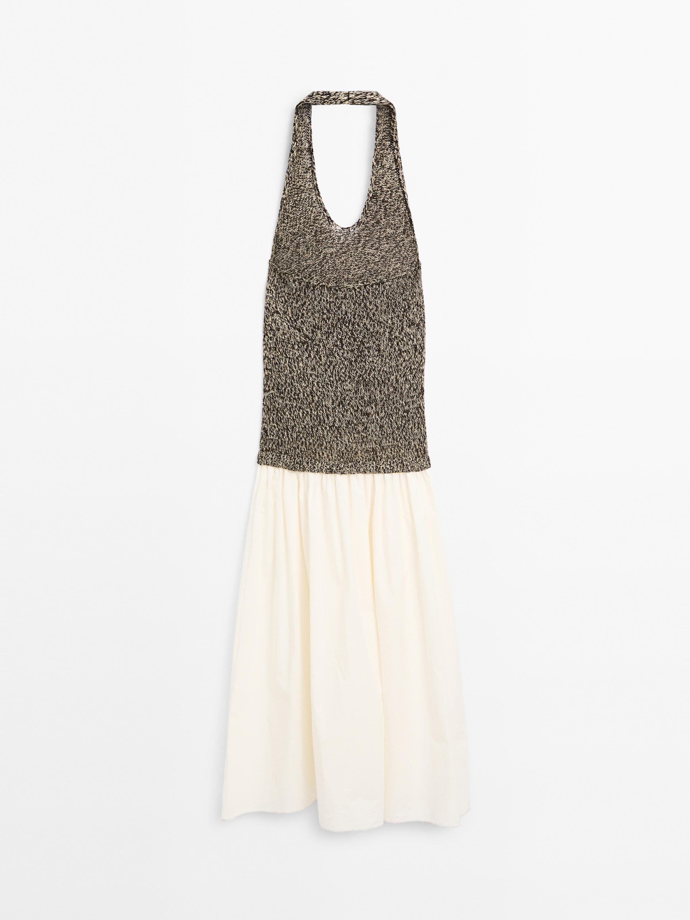Contrast long dress - Studio