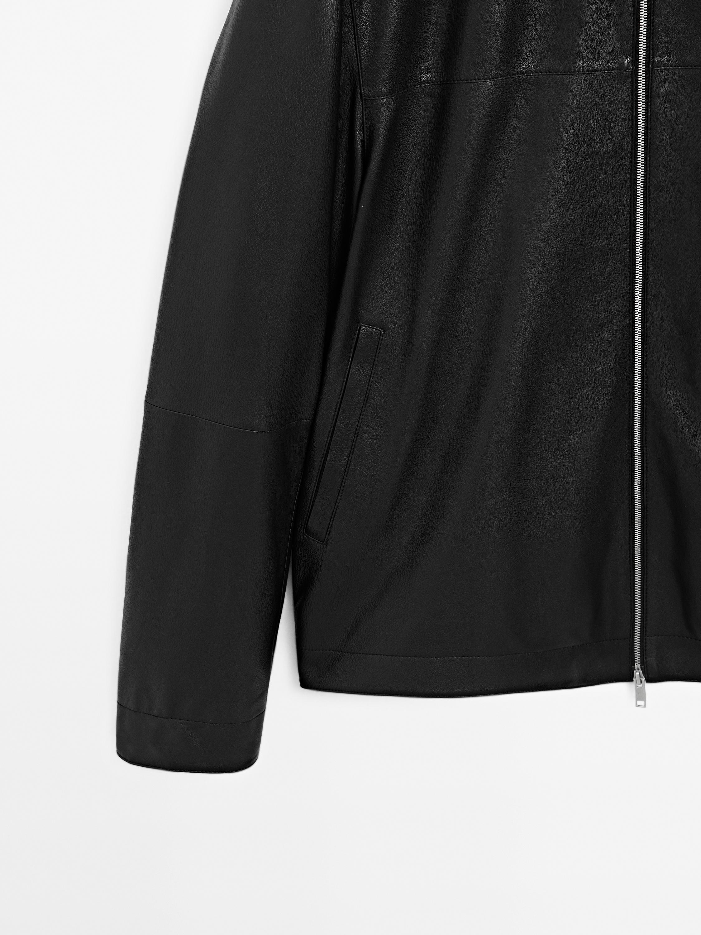 Nappa sheepskin jacket — BLACK