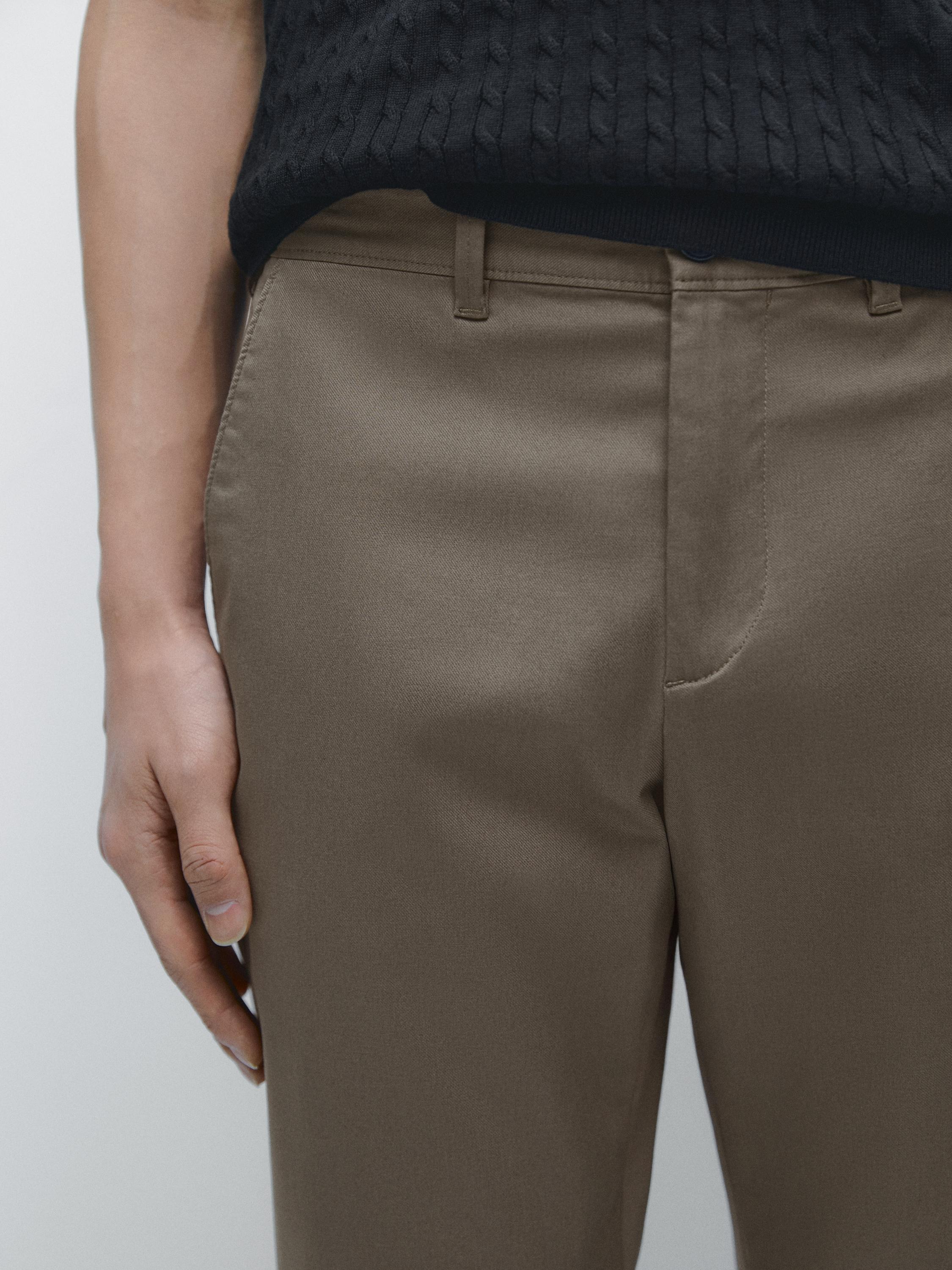 Massimo Dutti Pamuklu slim fit pantolon