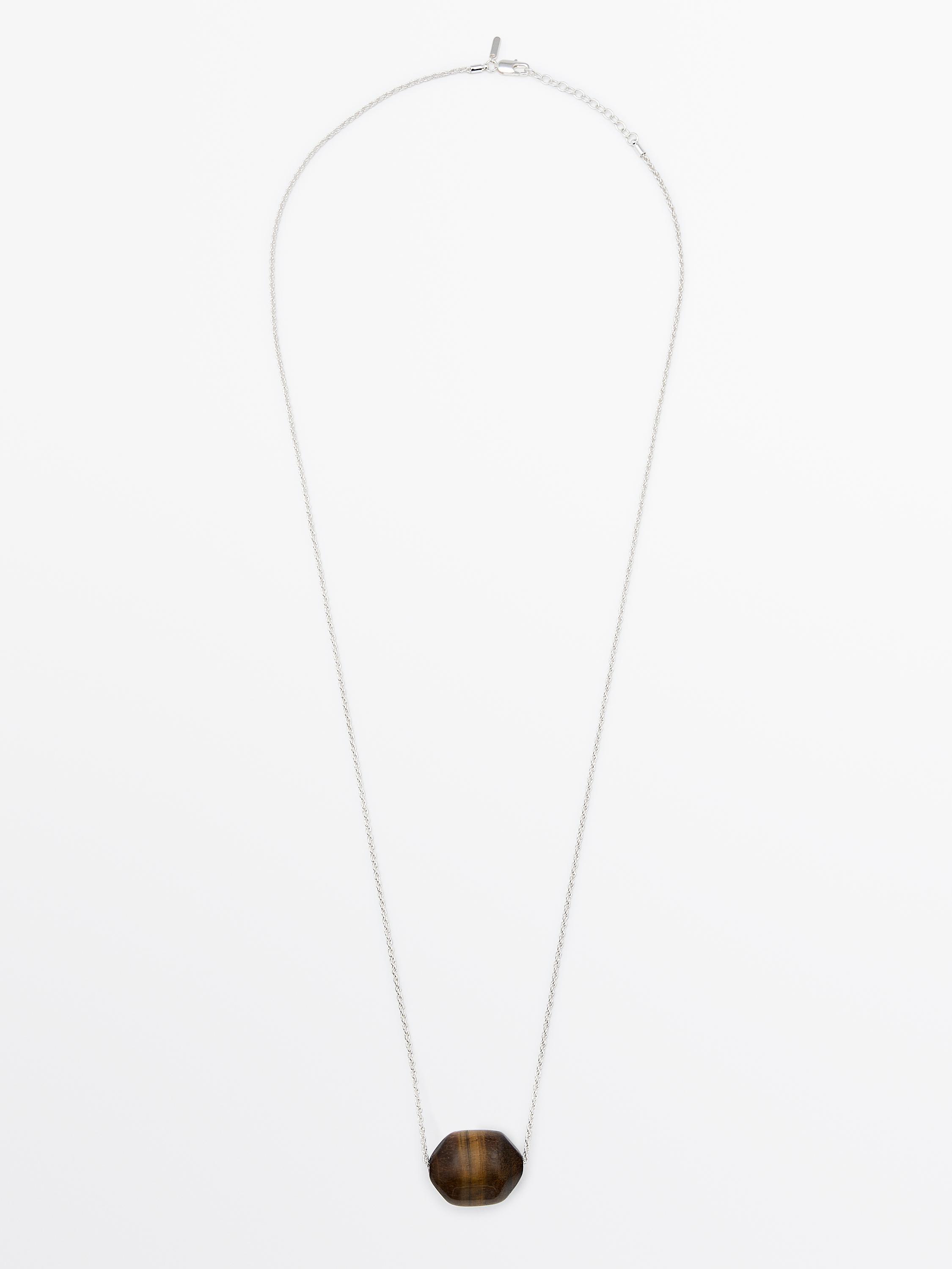 Chain necklace with natural stone