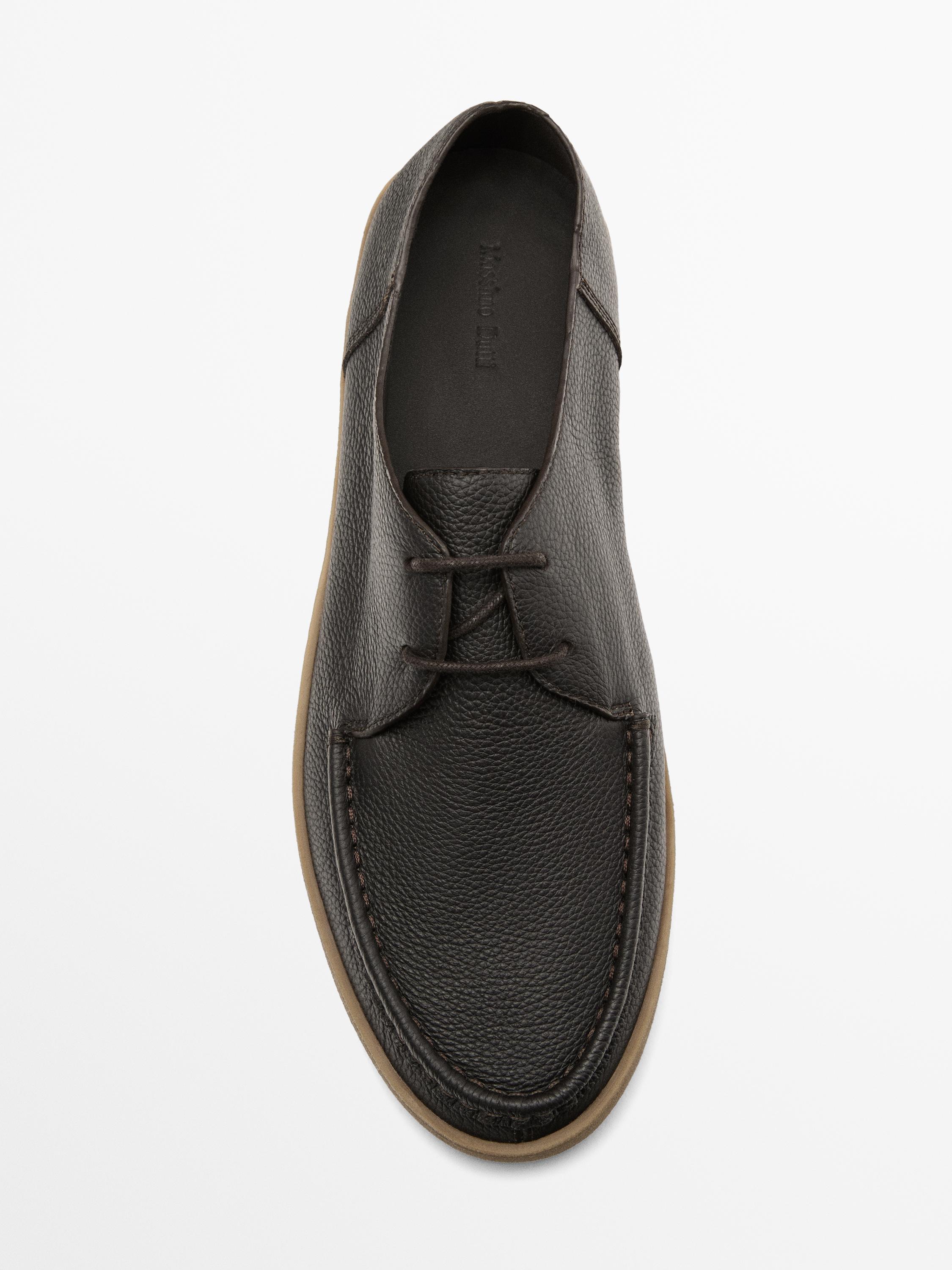 Zapato bordón napa abatanada