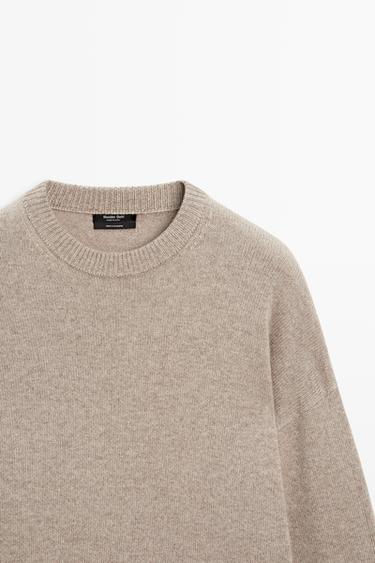 100% cashmere oversize knit sweater — MOLE BROWN 4