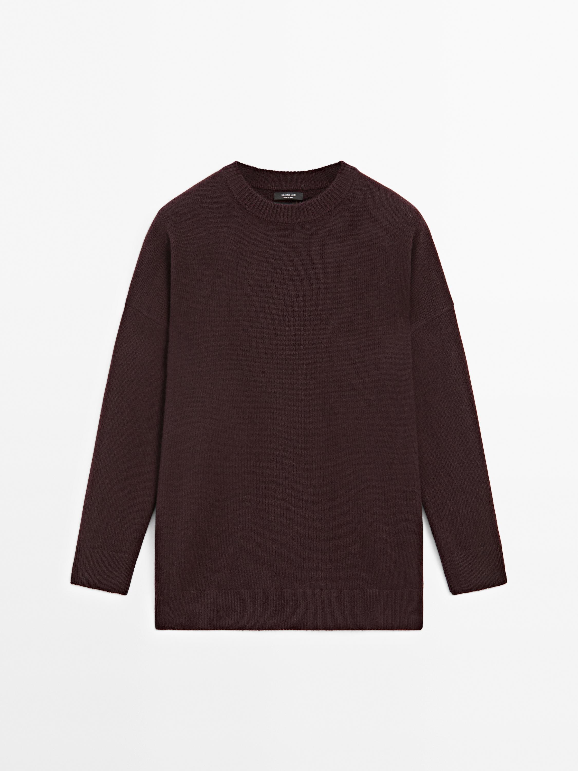 100% cashmere oversize knit sweater