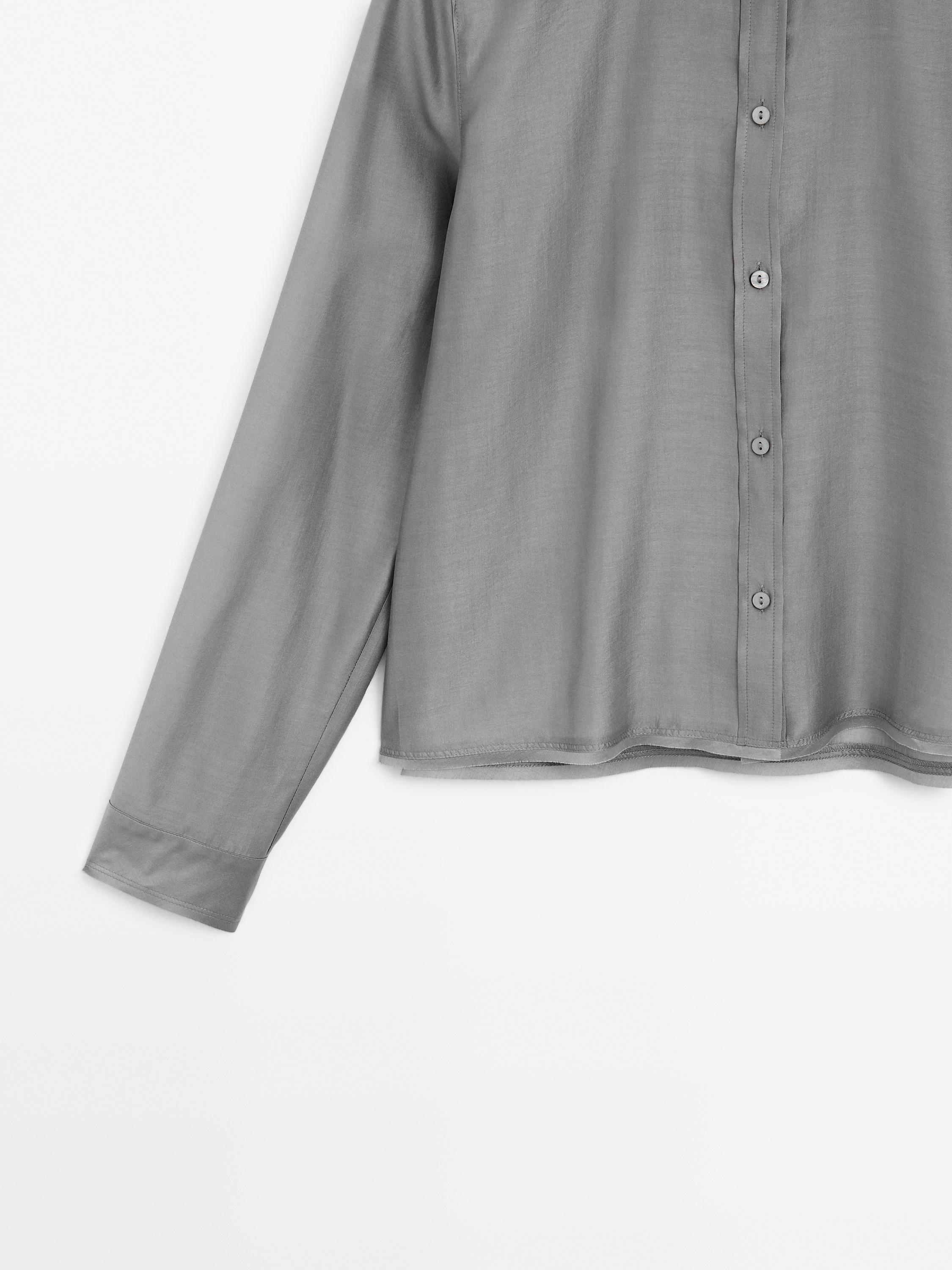 Flowing semi-sheer shirt