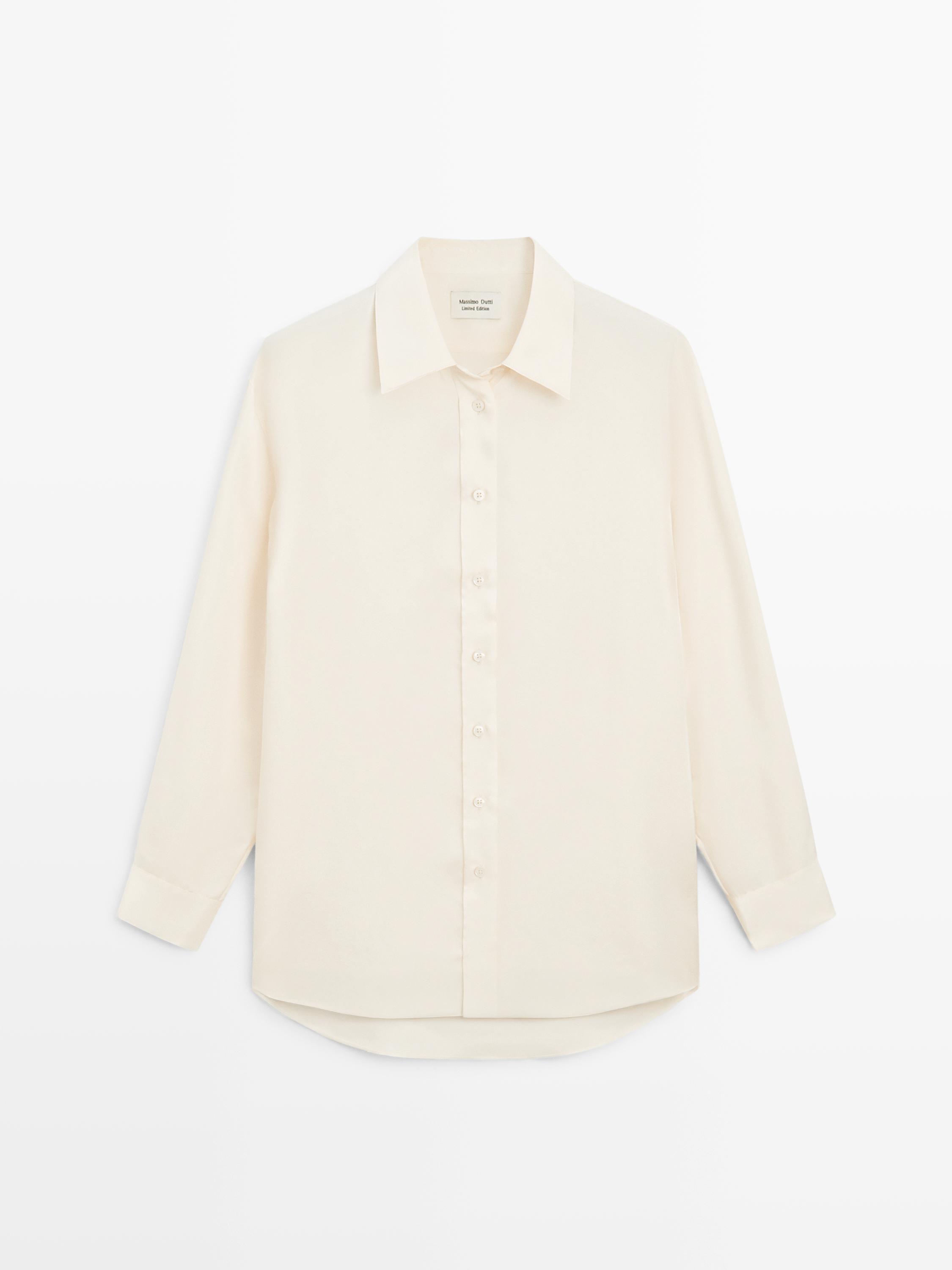 Oversize-skjorta i satin - LIMITED