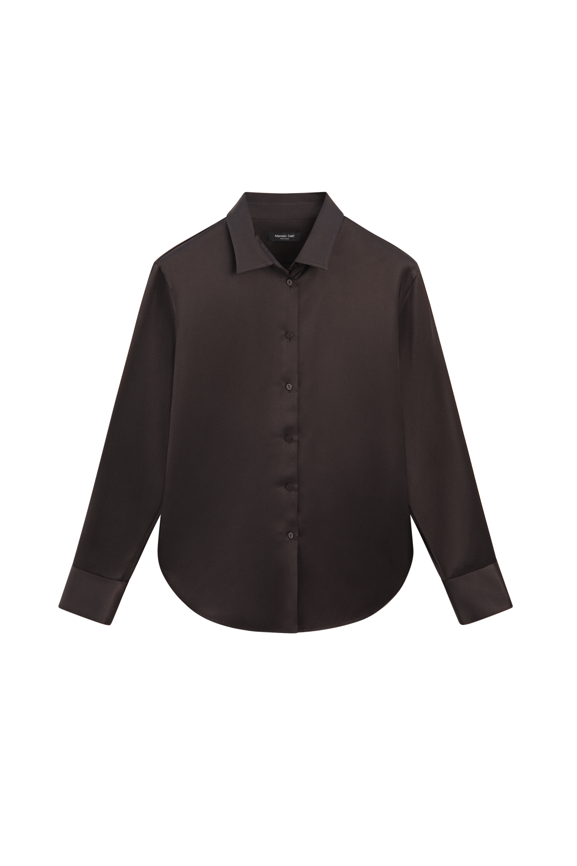 Massimo Dutti Dökümlü saten gömlek