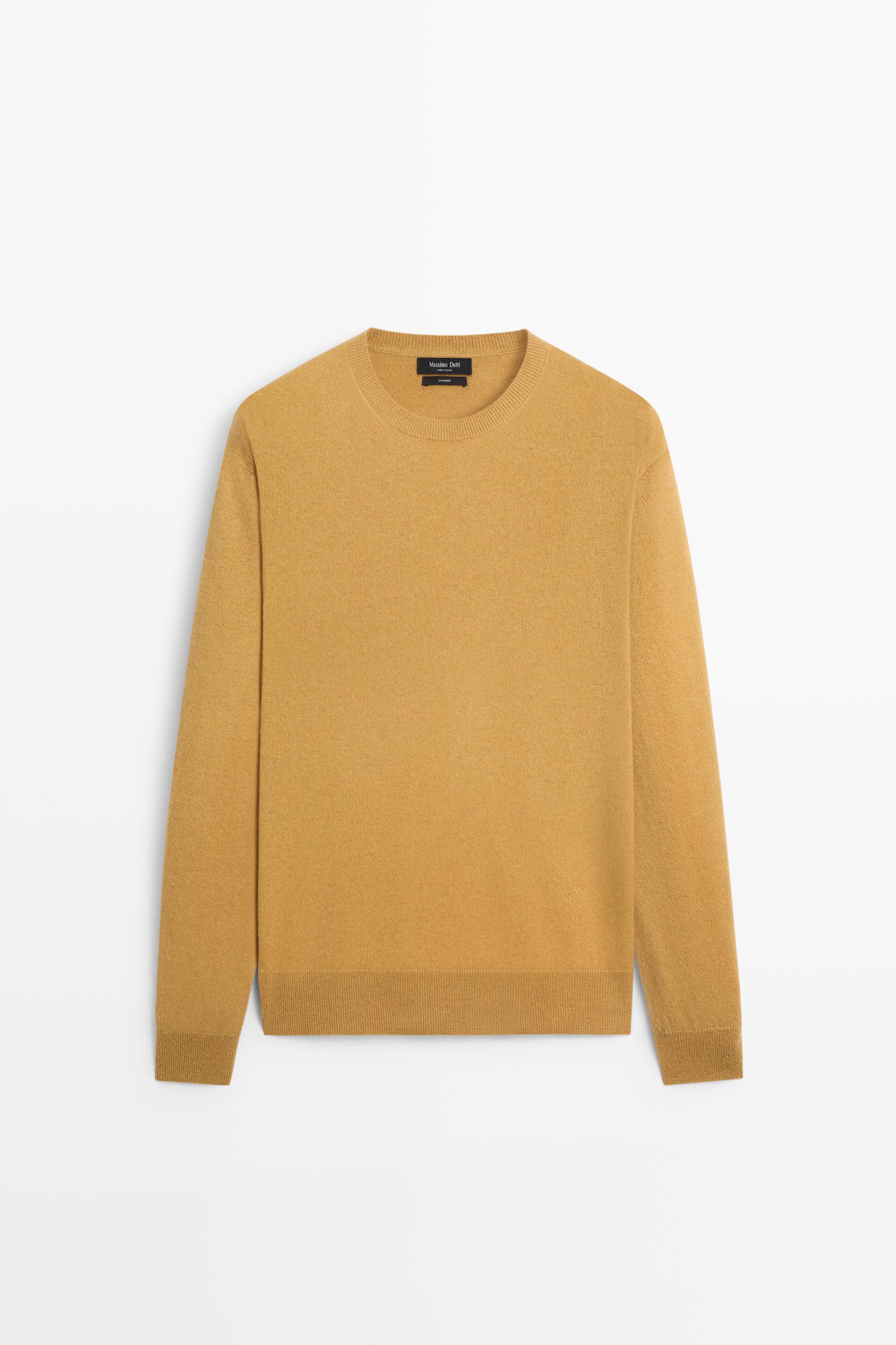 Knit 100% cashmere round neck sweater