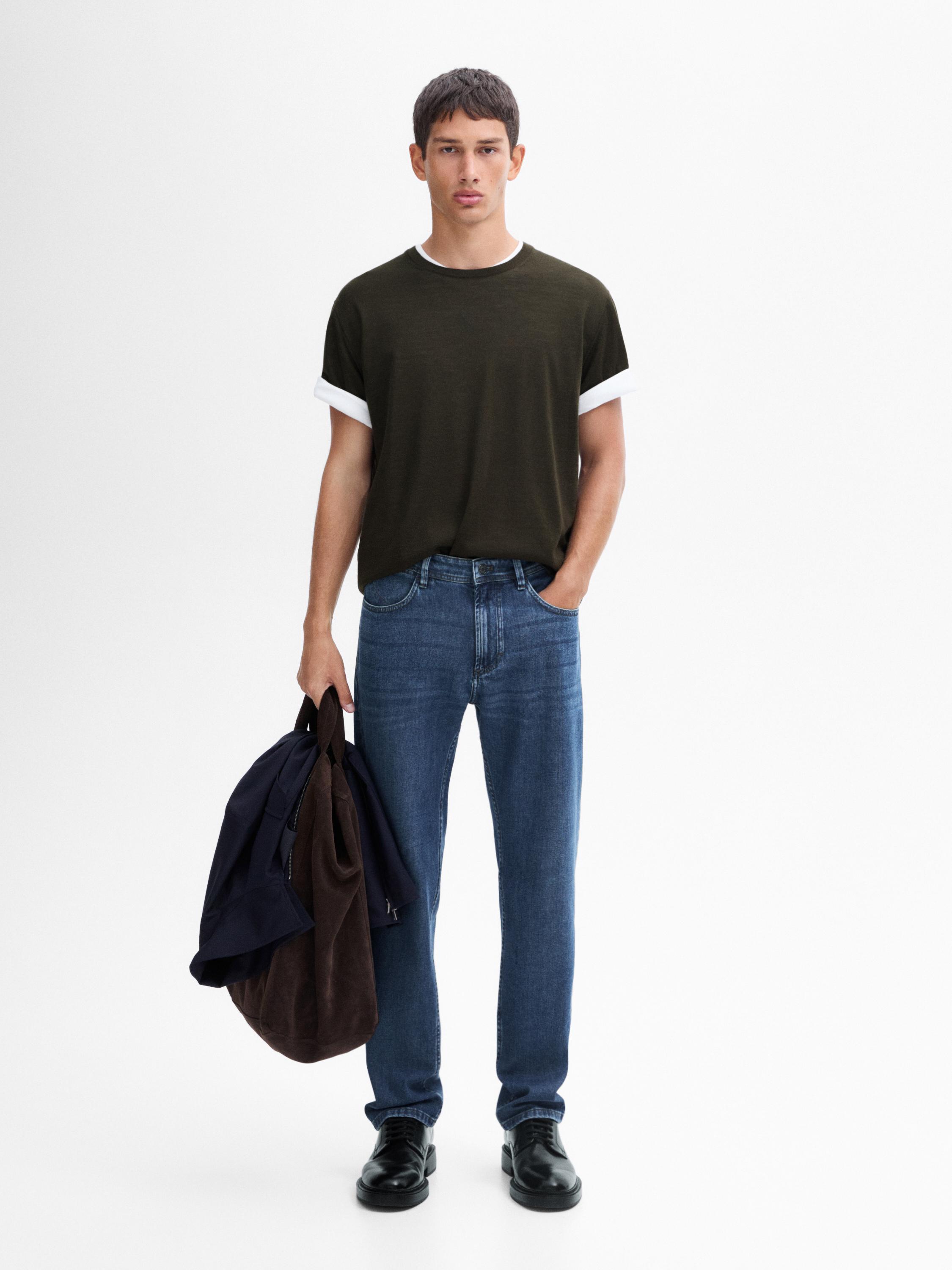 تيشرت محاك من الصوف المخلوط