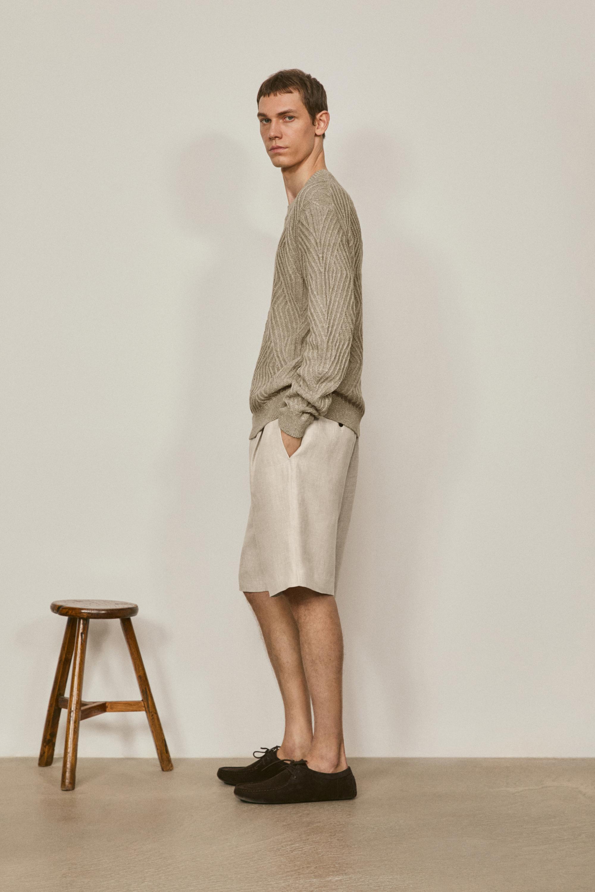 Pull en maille torsadée de lin - LIMITED EDITION