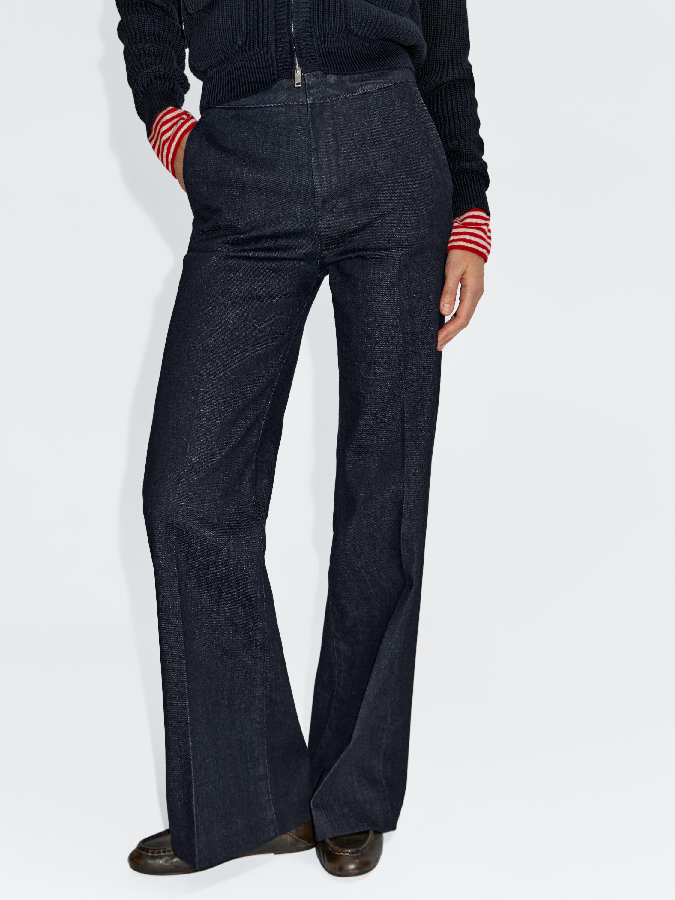 Jeans flare fit a vita alta