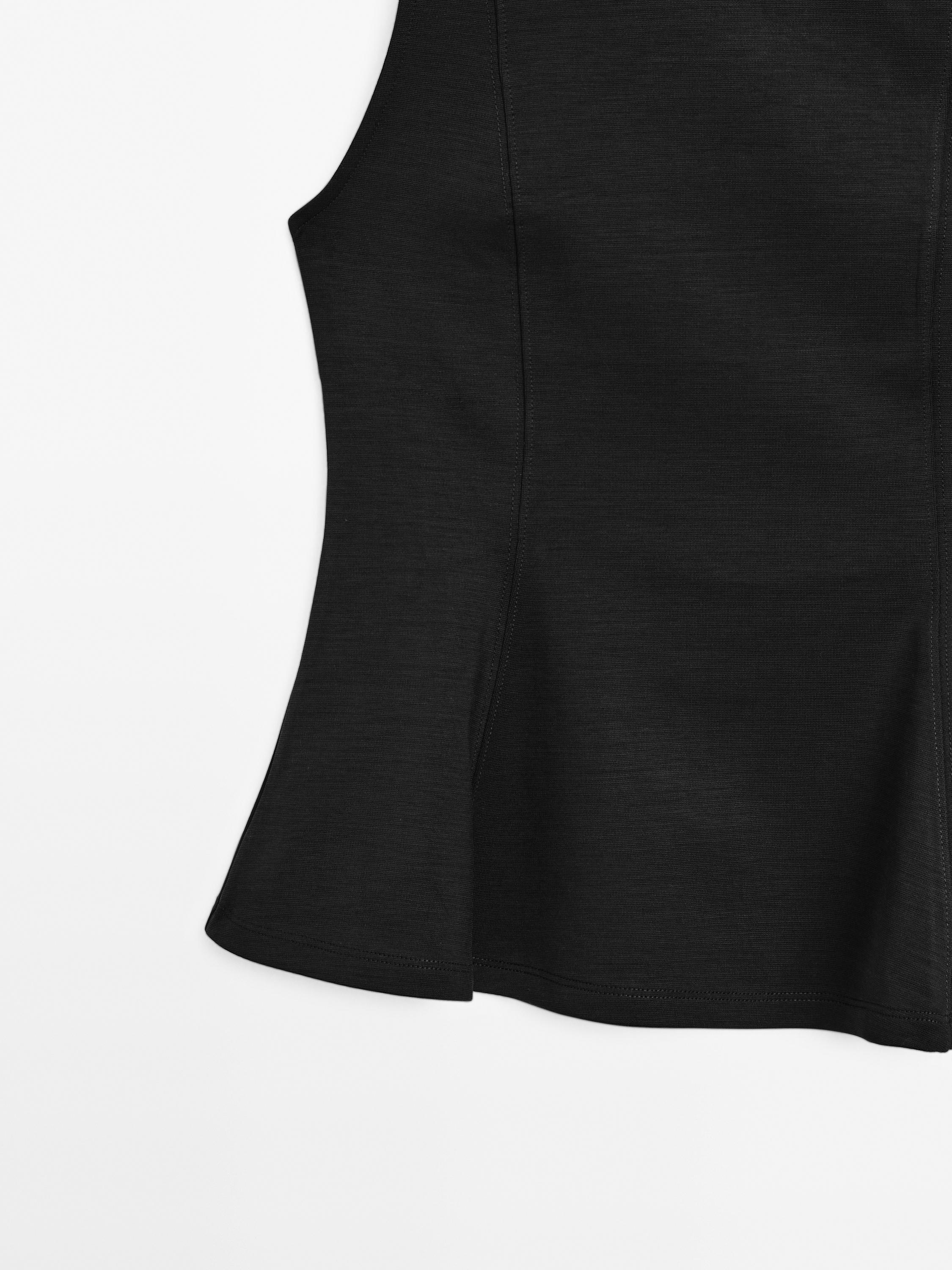 Peplum halter top