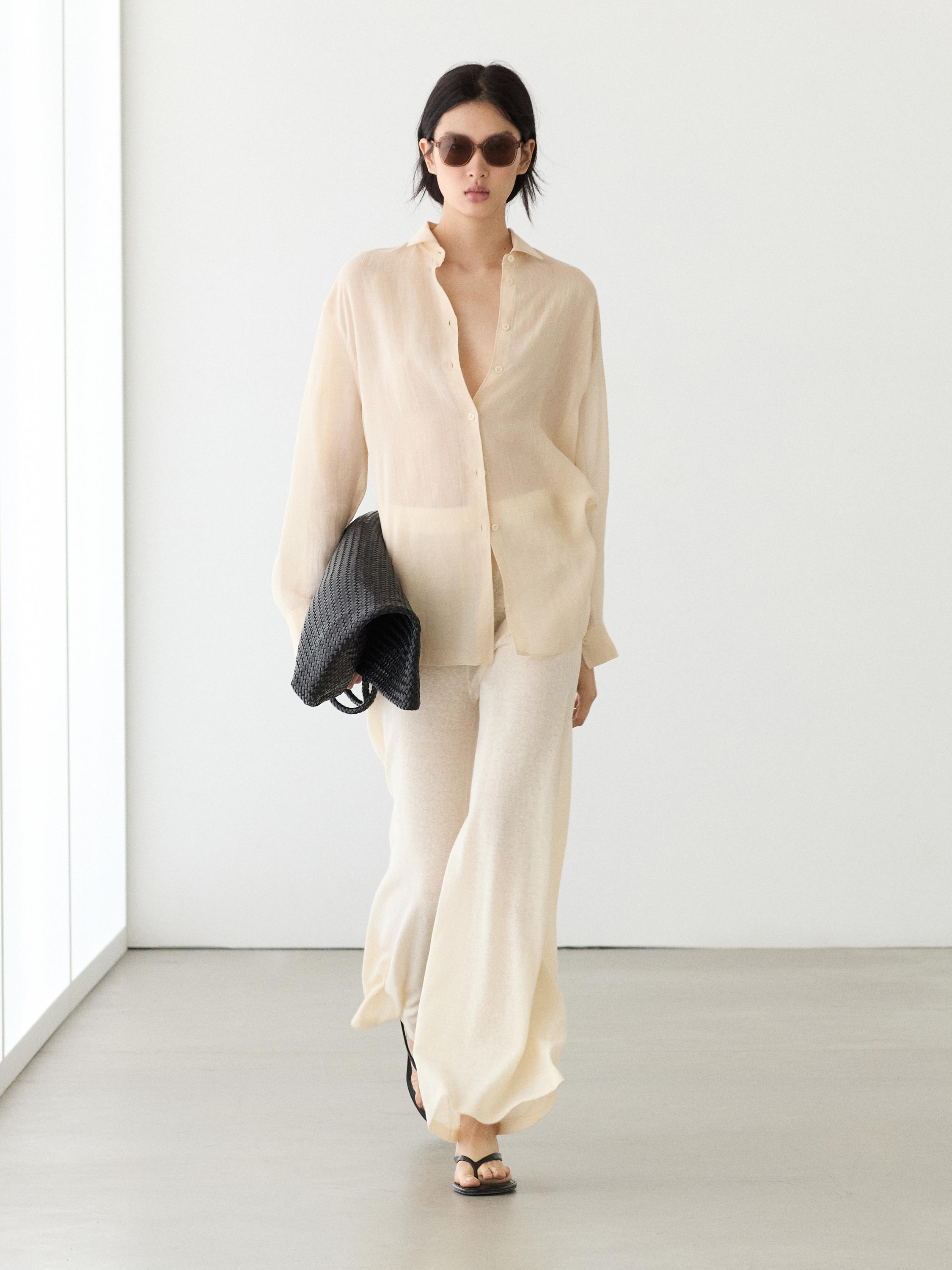 Pantalon fluide wide leg total look