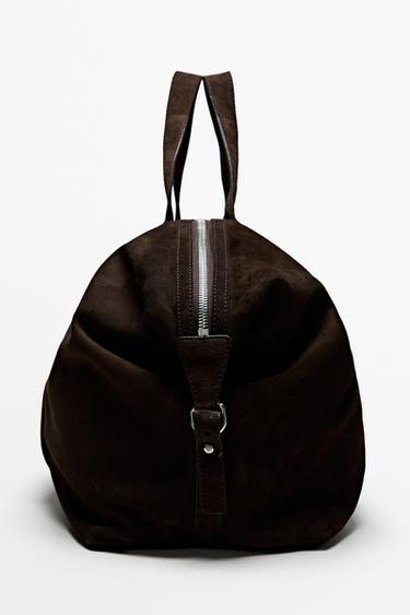 Sport split suede leather bag — Chocolate 2
