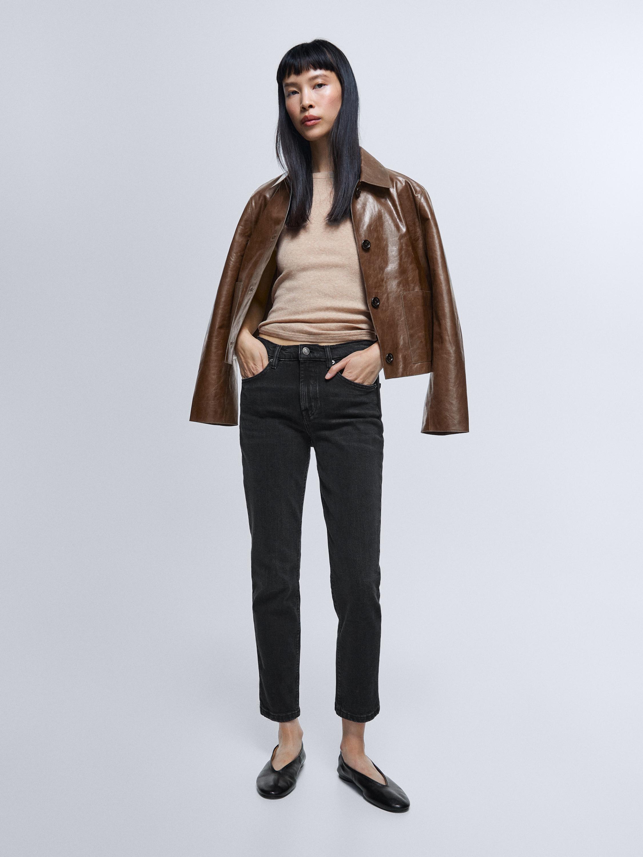 Jean slim cropped mid-rise