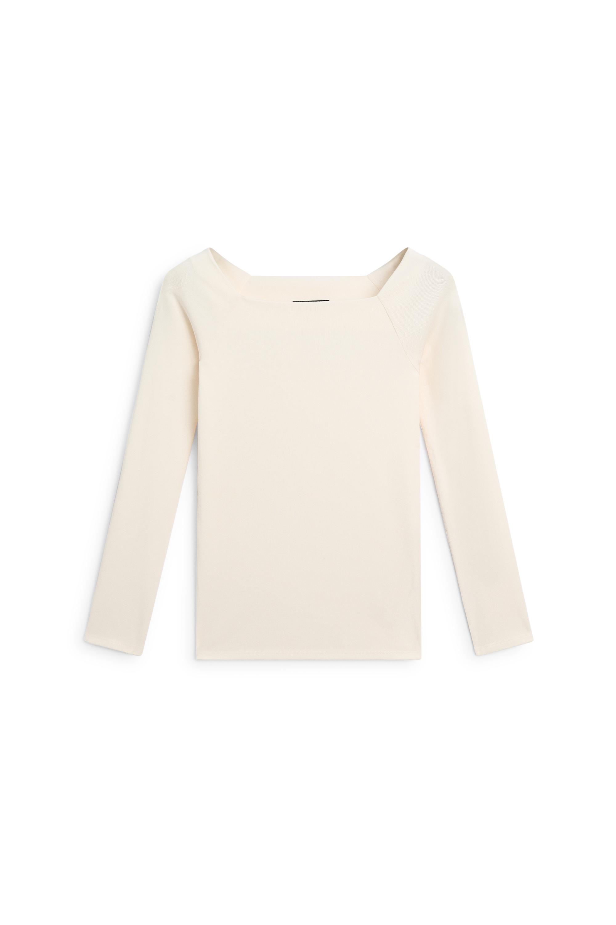 Stretch long sleeve top — CREAM