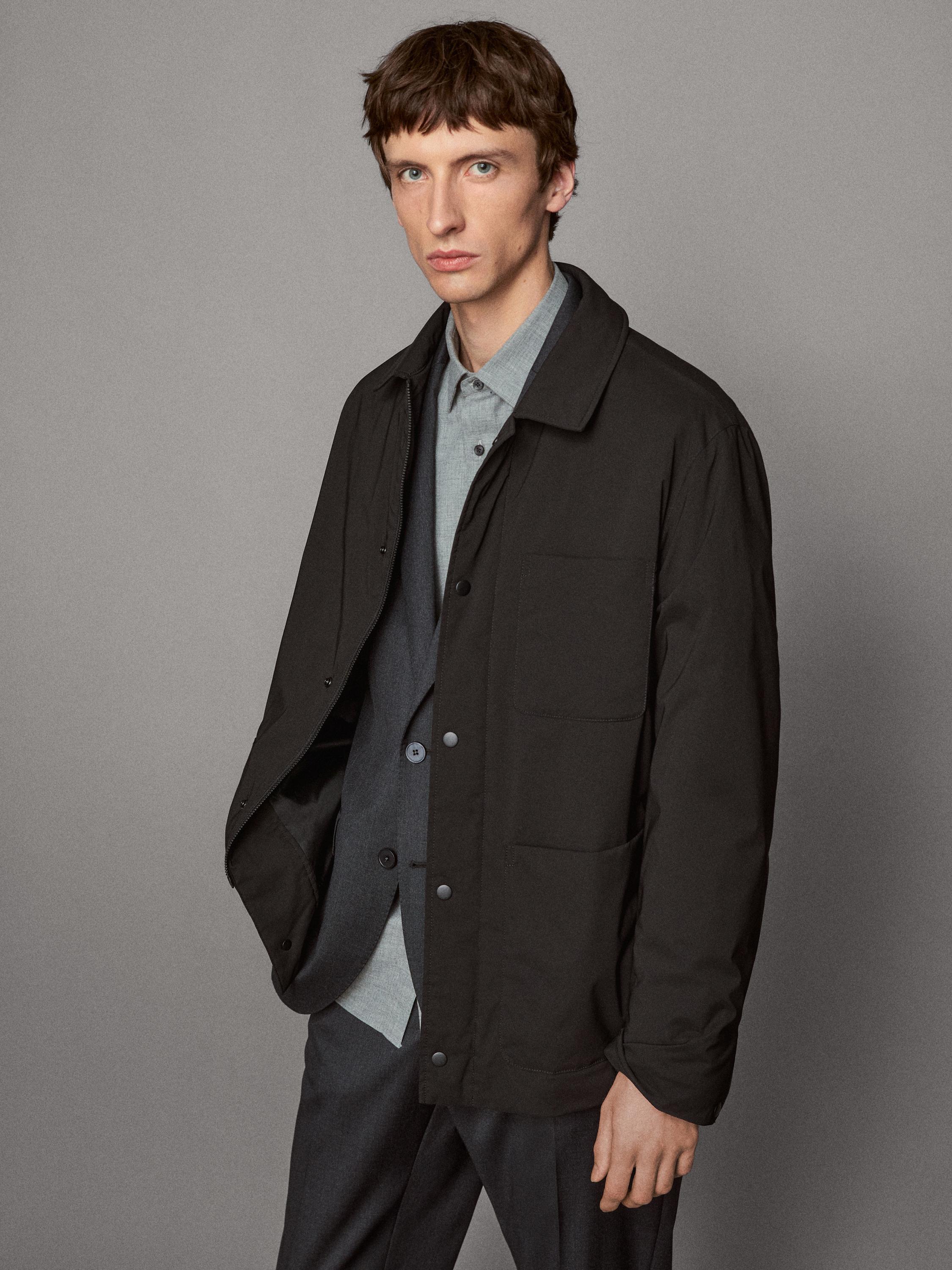 100% cool wool suit blazer — CHARCOAL