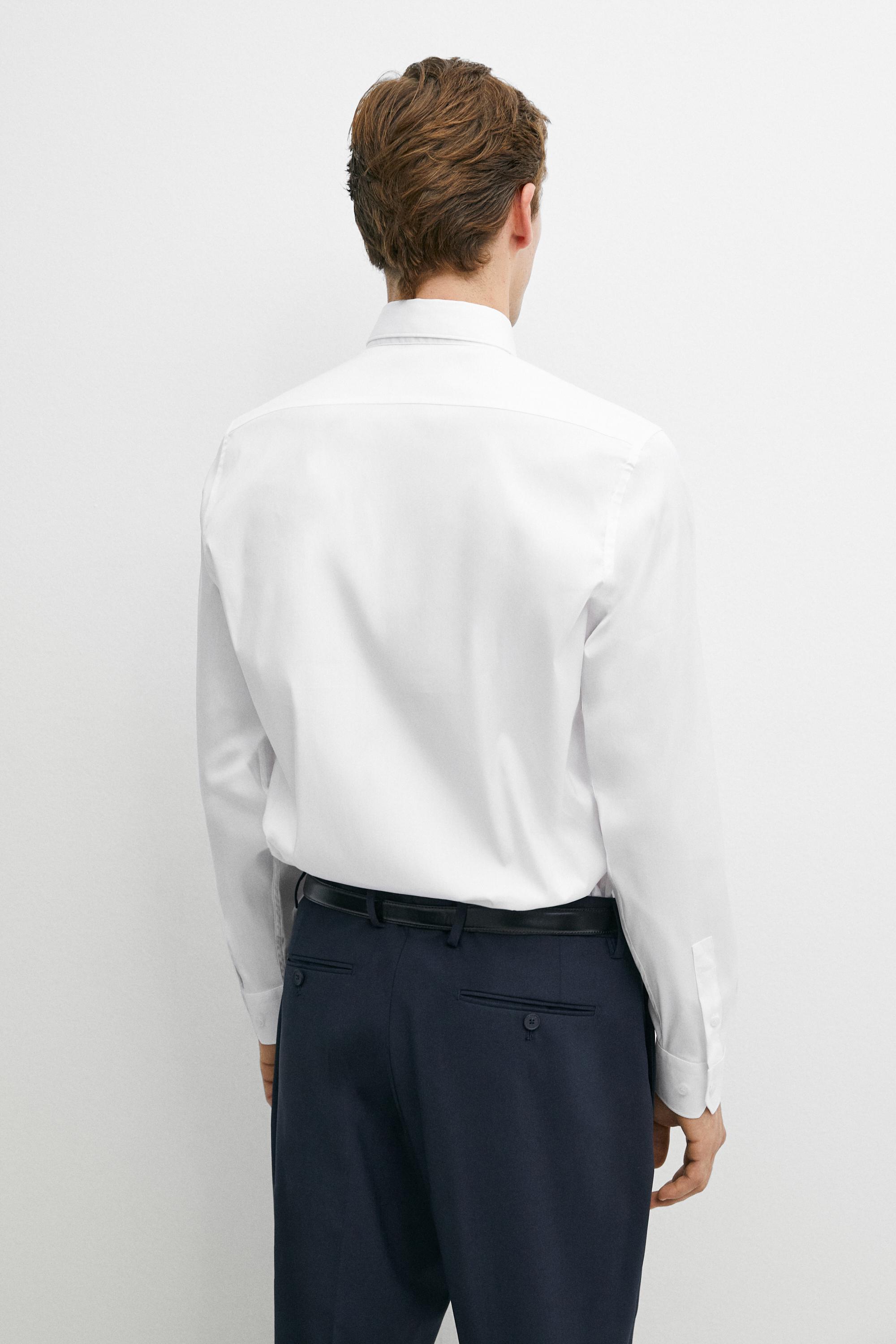 Slim fit stretch shirt — WHITE
